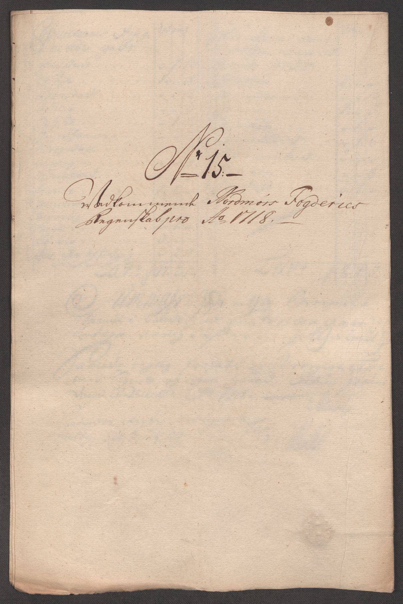 Rentekammeret inntil 1814, Reviderte regnskaper, Fogderegnskap, RA/EA-4092/R56/L3751: Fogderegnskap Nordmøre, 1718, p. 161