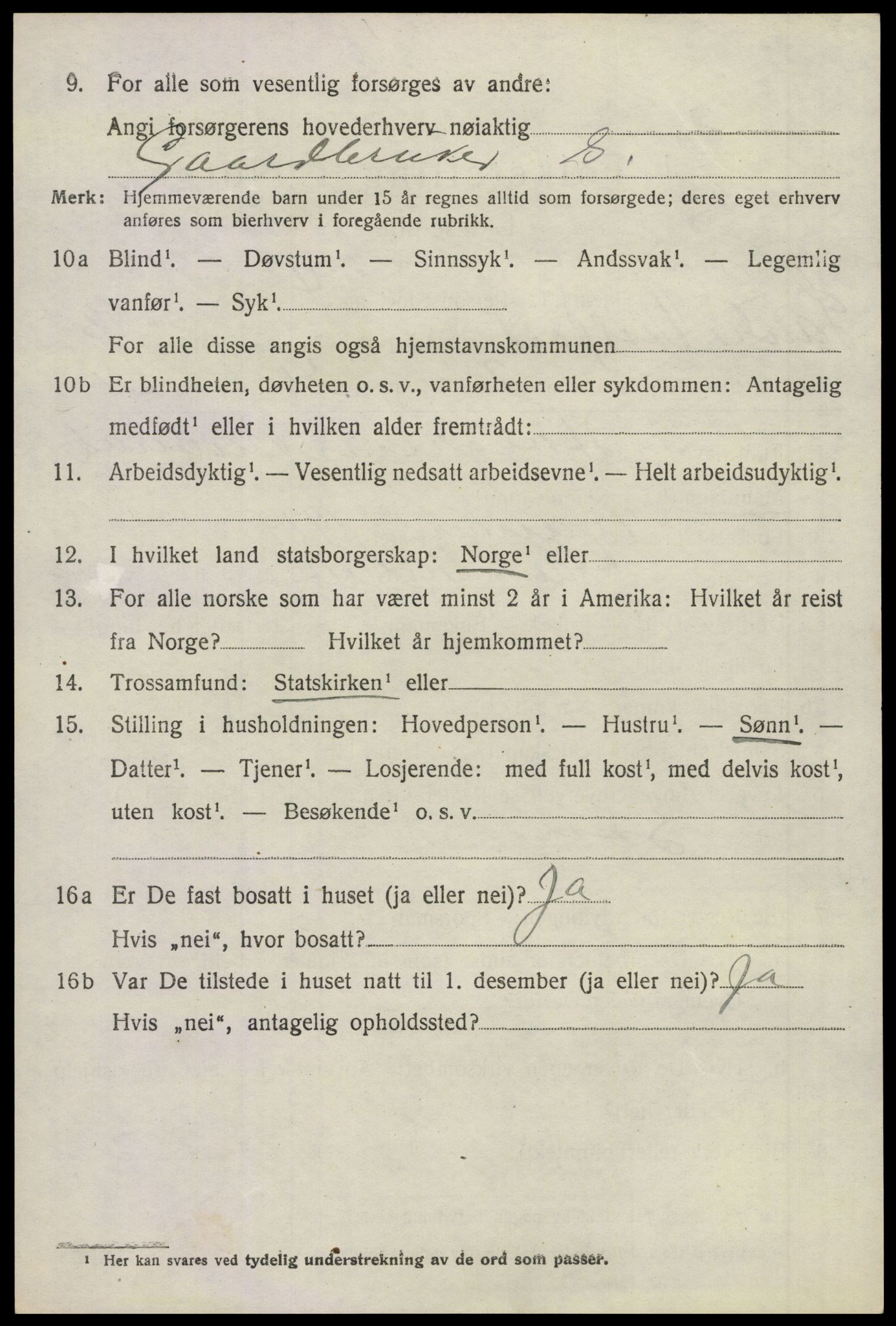 SAKO, 1920 census for Sande, 1920, p. 4067