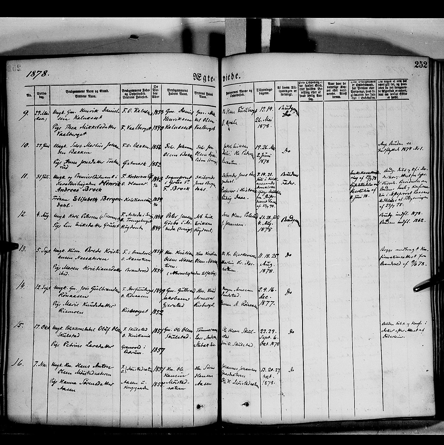 Grue prestekontor, SAH/PREST-036/H/Ha/Haa/L0011: Parish register (official) no. 11, 1873-1880, p. 252