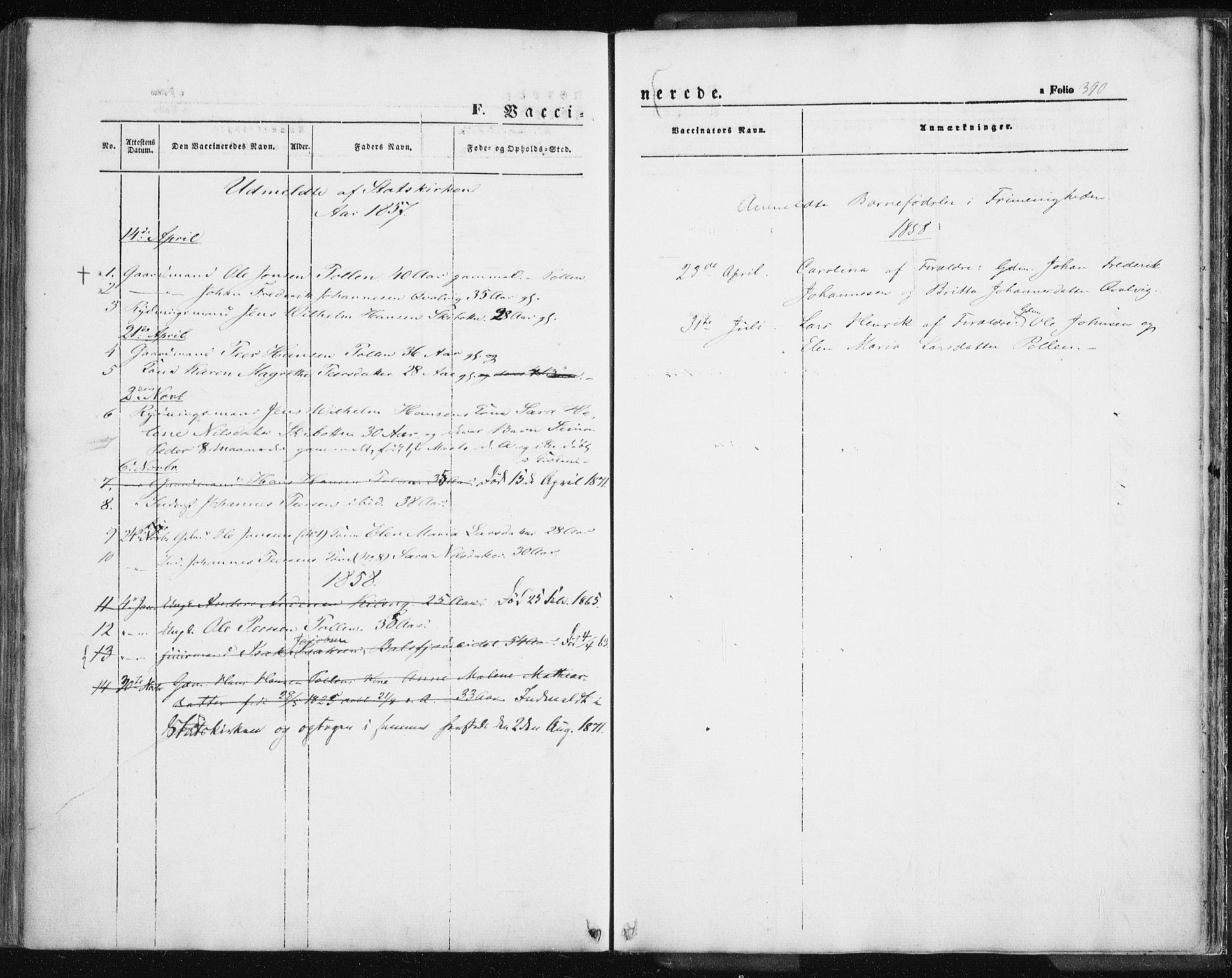 Lyngen sokneprestembete, SATØ/S-1289/H/He/Hea/L0004kirke: Parish register (official) no. 4, 1839-1858, p. 390