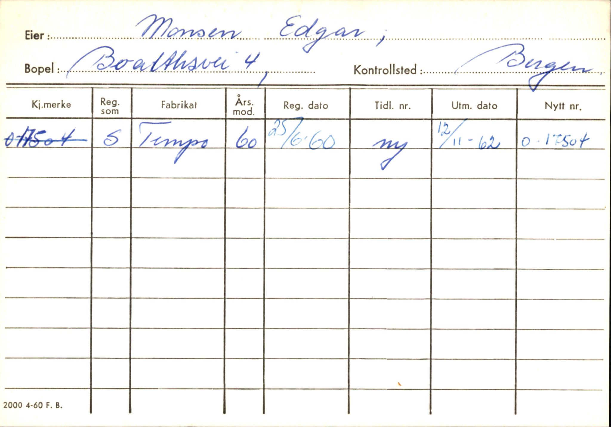 Statens vegvesen, Hordaland vegkontor, AV/SAB-A-5201/2/Hb/L0024: O-eierkort M-N, 1920-1971, p. 37