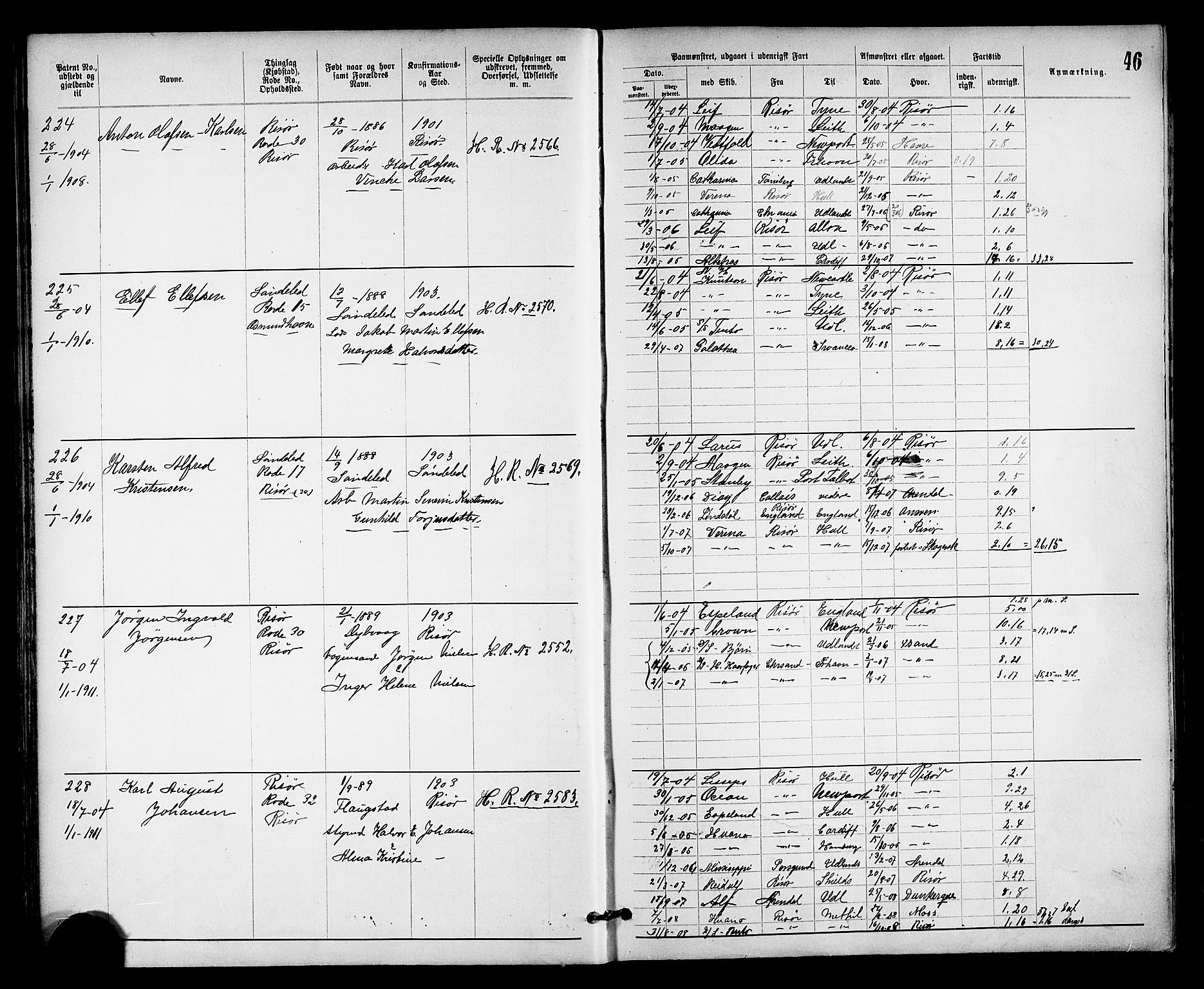 Risør mønstringskrets, AV/SAK-2031-0010/F/Fa/L0004: Annotasjonsrulle nr 1914-1915 og nr 1-477, T-8, 1899-1911, p. 48