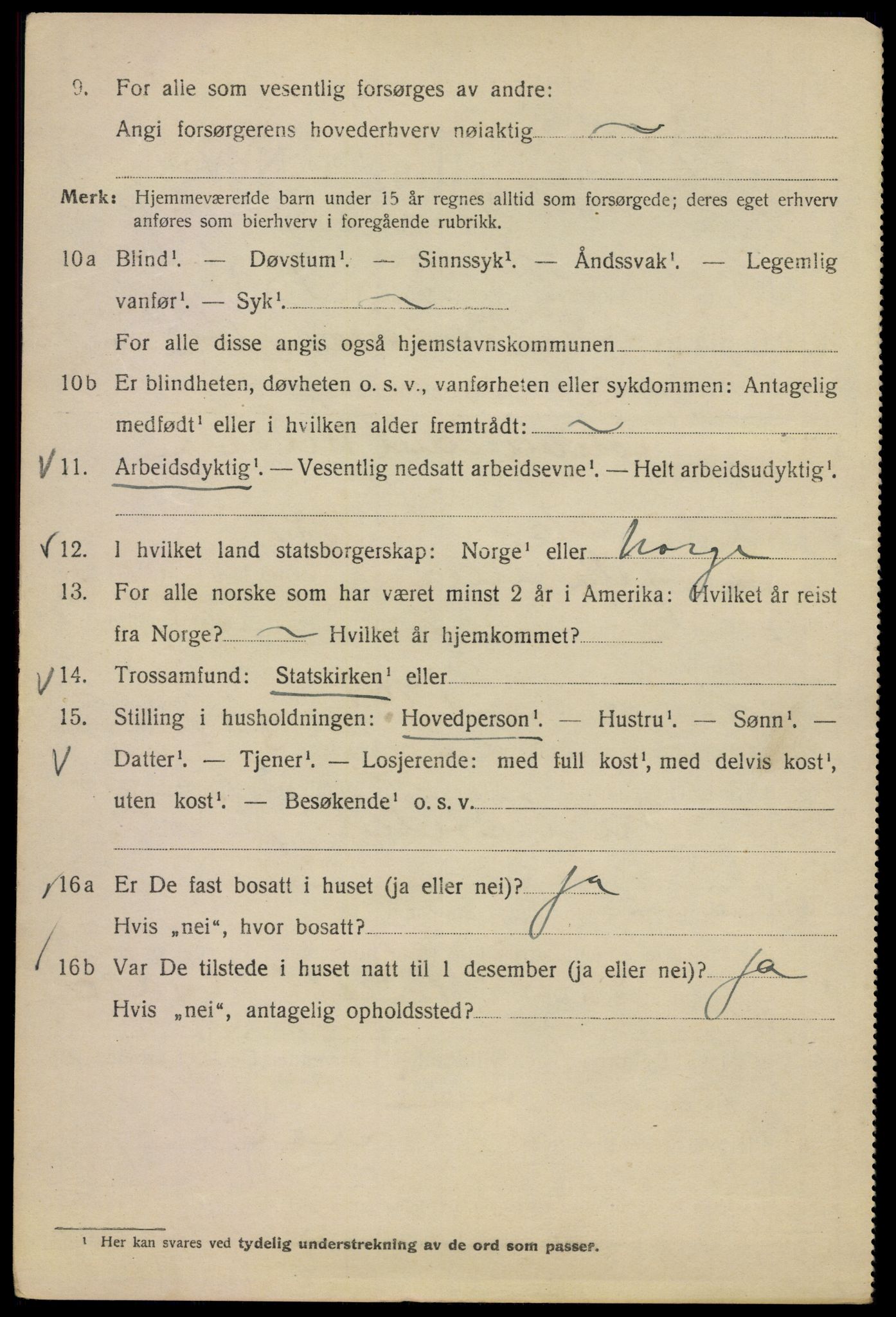 SAO, 1920 census for Kristiania, 1920, p. 261540