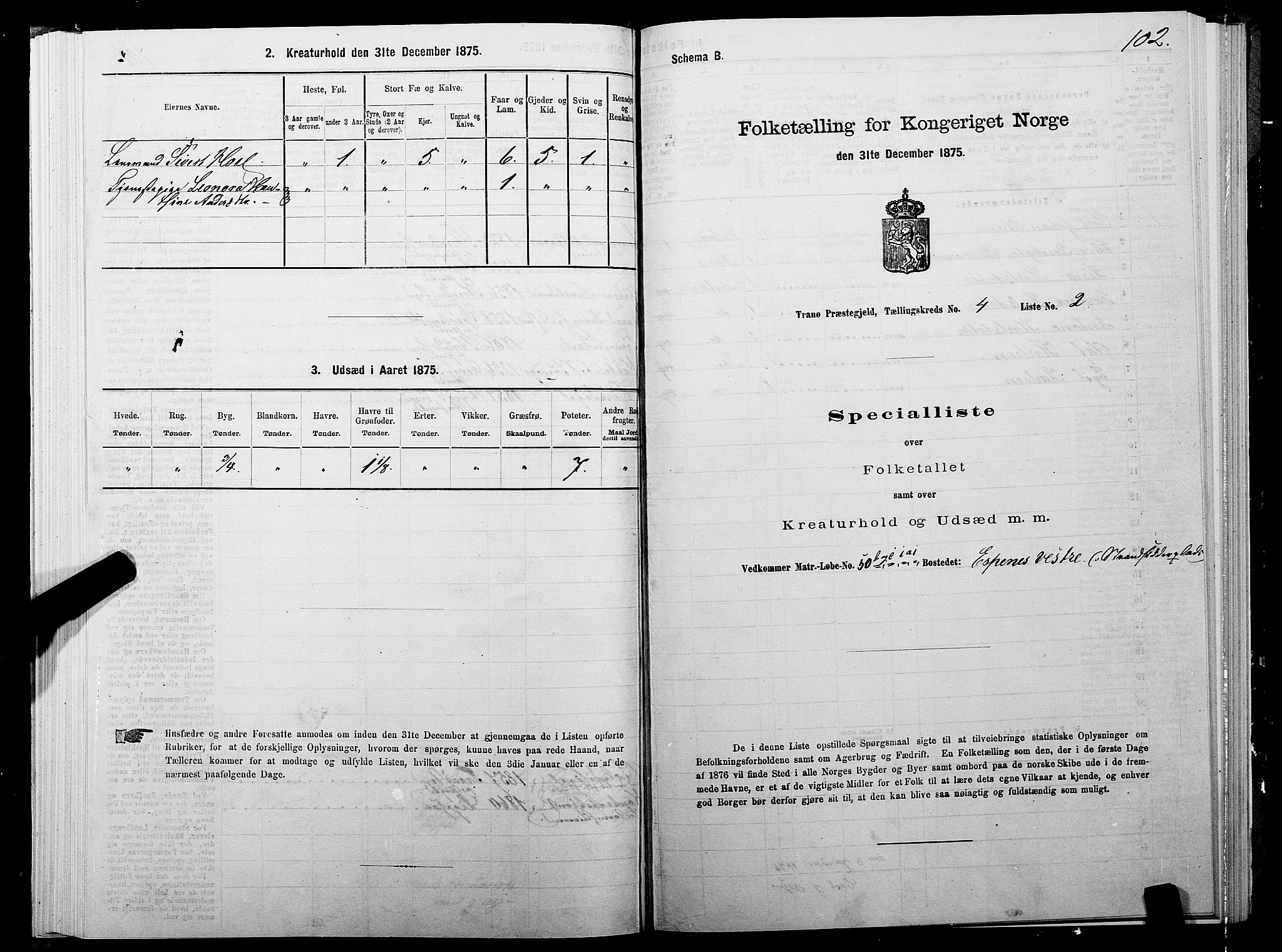 SATØ, 1875 census for 1927P Tranøy, 1875, p. 2102