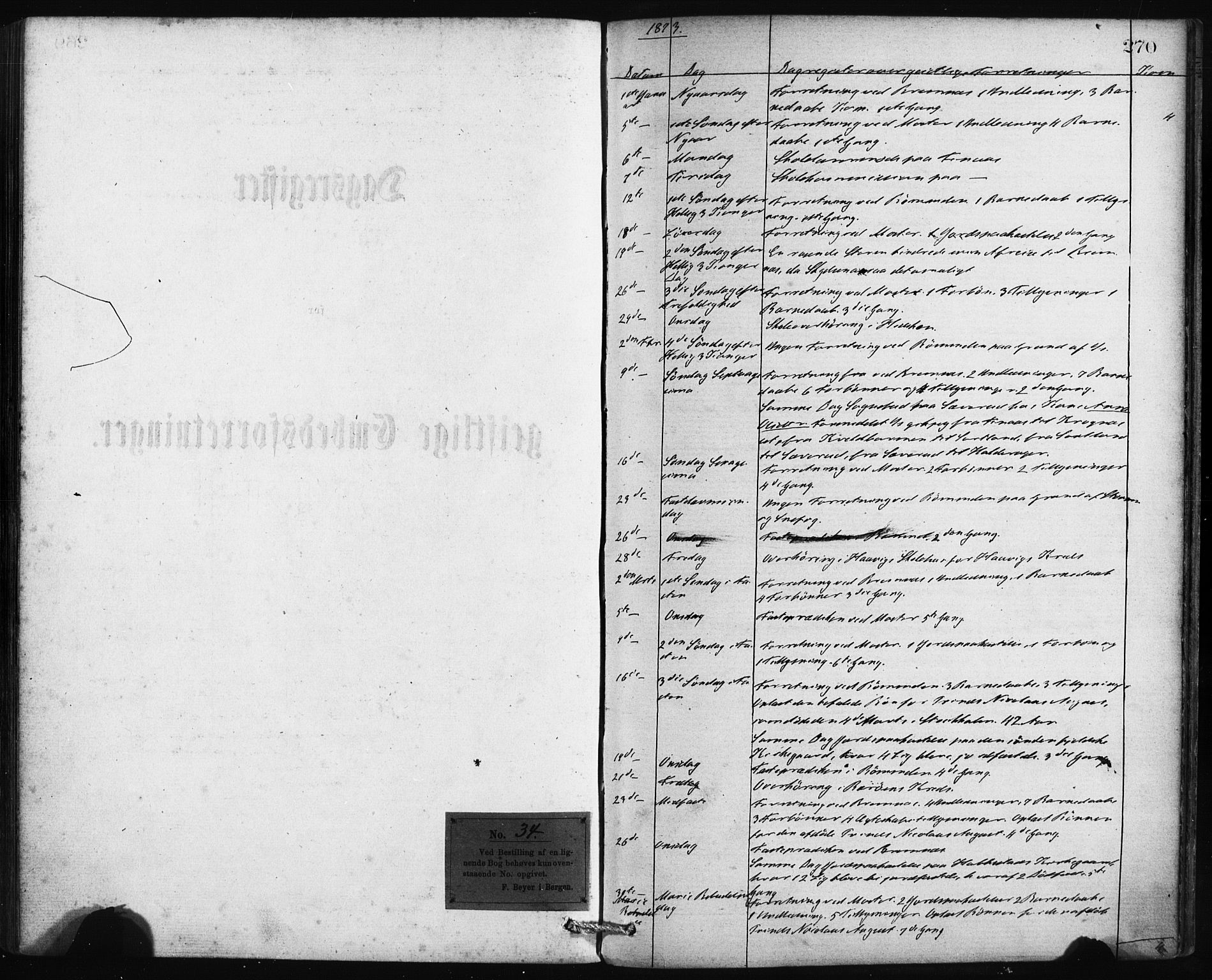 Finnås sokneprestembete, AV/SAB-A-99925/H/Ha/Haa/Haaa/L0009: Parish register (official) no. A 9, 1873-1881, p. 270