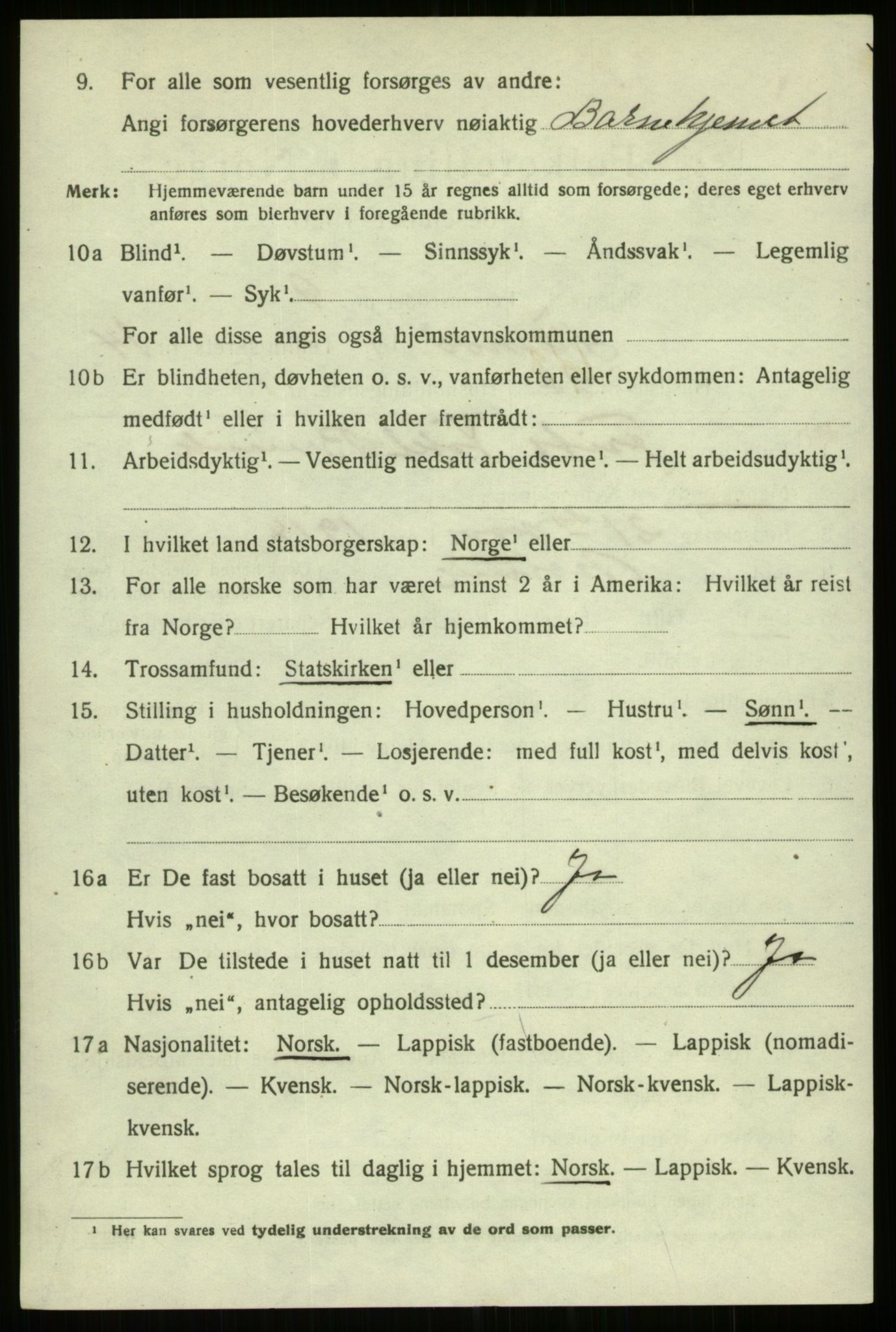 SATØ, 1920 census for Tromsø, 1920, p. 27074