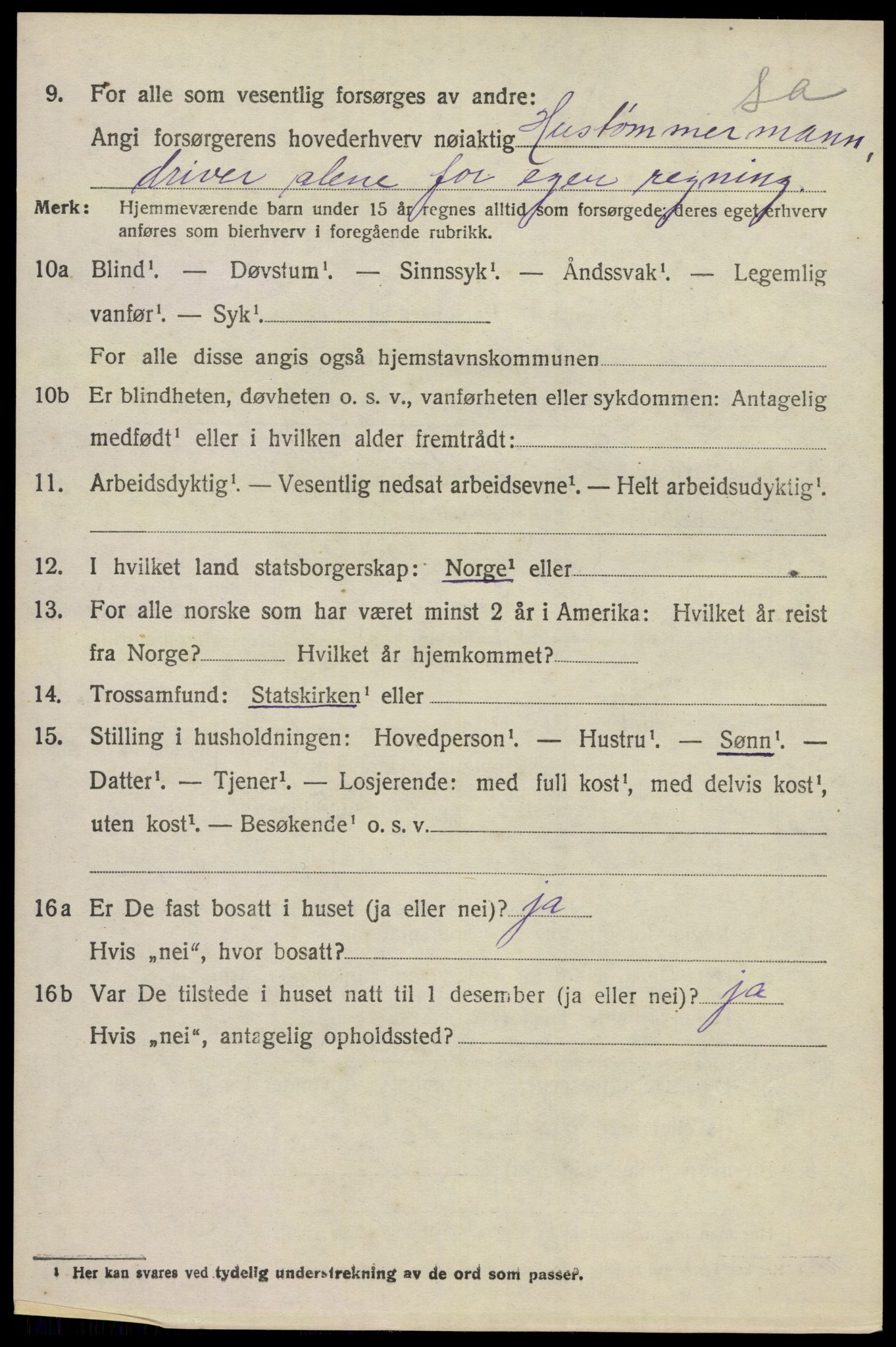 SAKO, 1920 census for Lardal, 1920, p. 2034