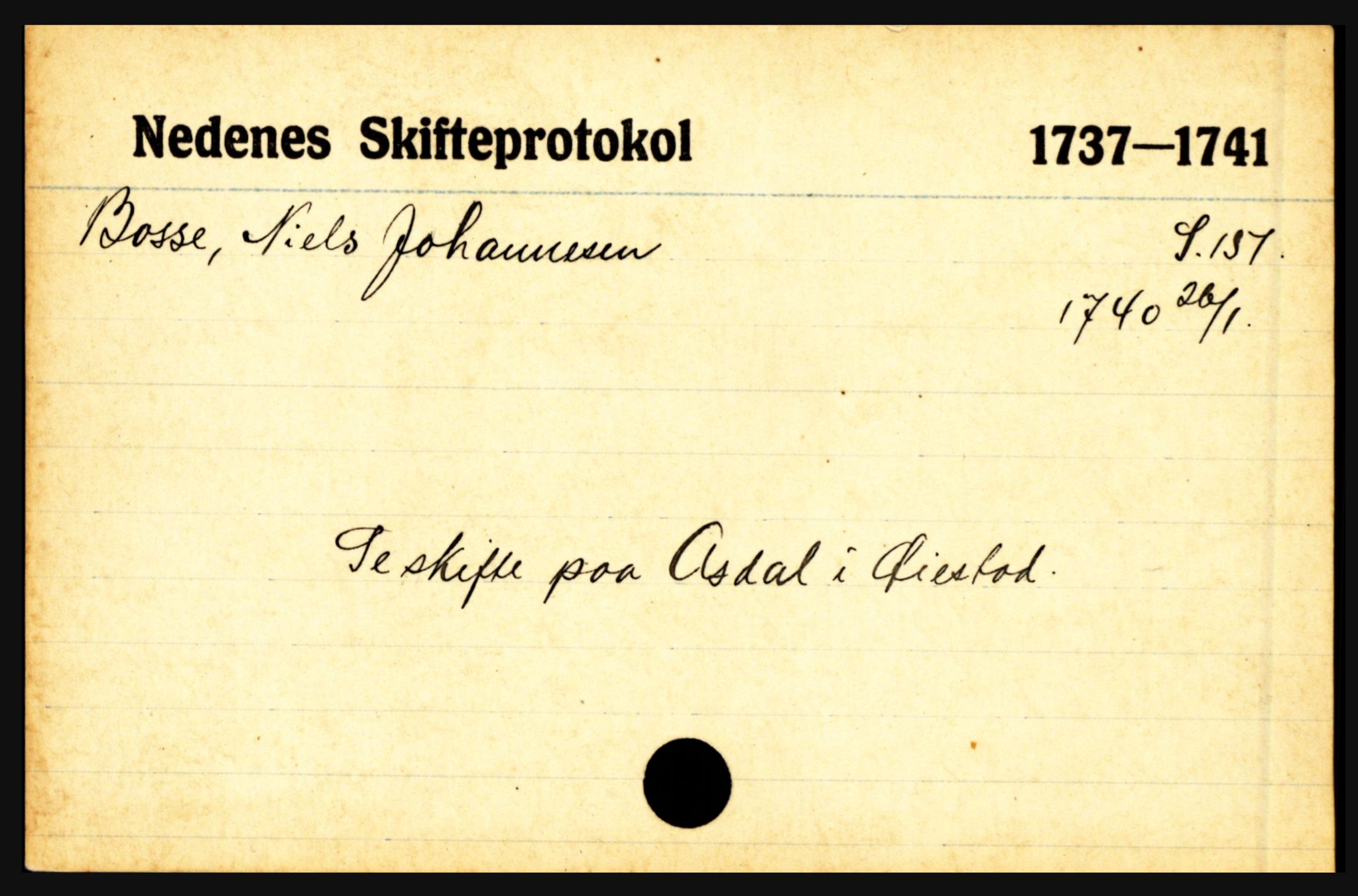 Nedenes sorenskriveri før 1824, AV/SAK-1221-0007/H, p. 3499