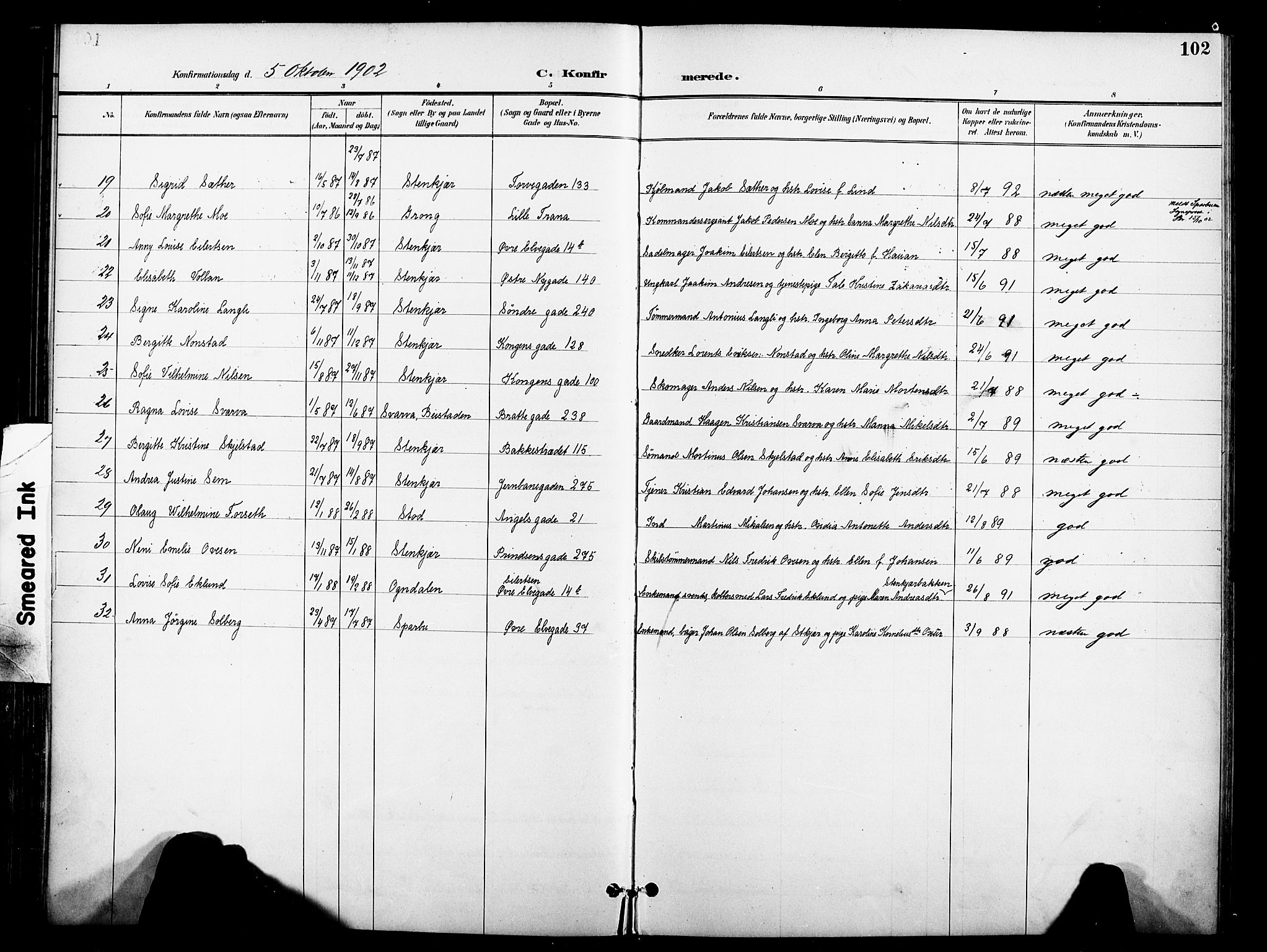 Ministerialprotokoller, klokkerbøker og fødselsregistre - Nord-Trøndelag, SAT/A-1458/739/L0372: Parish register (official) no. 739A04, 1895-1903, p. 102