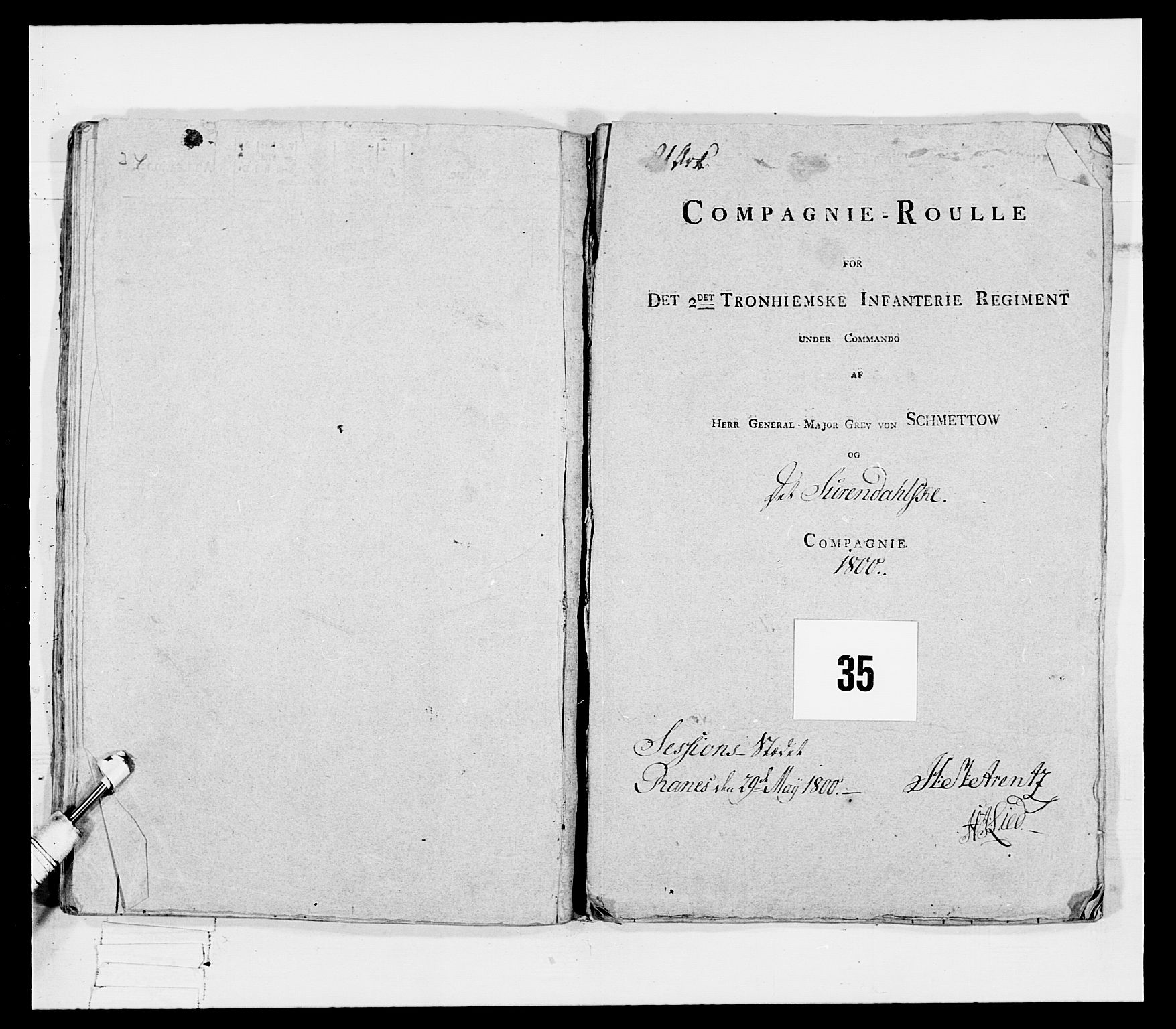 Generalitets- og kommissariatskollegiet, Det kongelige norske kommissariatskollegium, RA/EA-5420/E/Eh/L0080: 2. Trondheimske nasjonale infanteriregiment, 1792-1800, p. 224