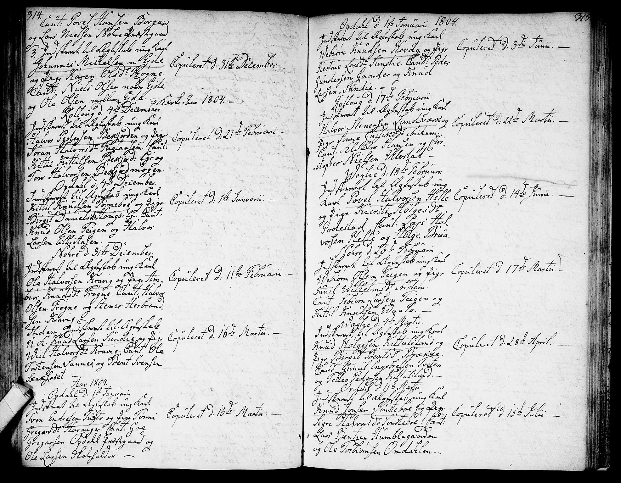 Rollag kirkebøker, SAKO/A-240/F/Fa/L0005: Parish register (official) no. I 5, 1792-1814, p. 314-315