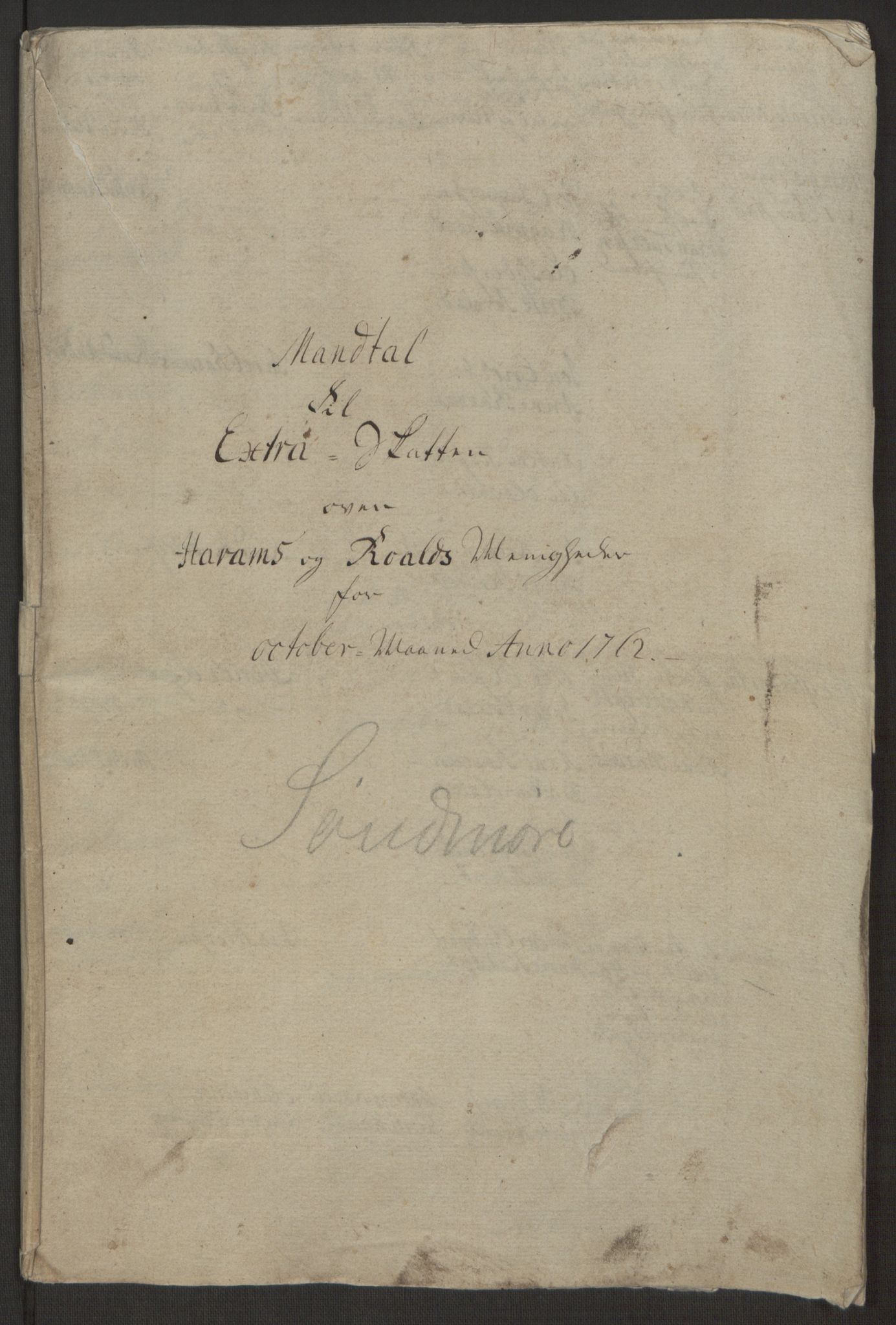 Rentekammeret inntil 1814, Realistisk ordnet avdeling, RA/EA-4070/Ol/L0019: [Gg 10]: Ekstraskatten, 23.09.1762. Sunnmøre, 1762-1763, p. 96