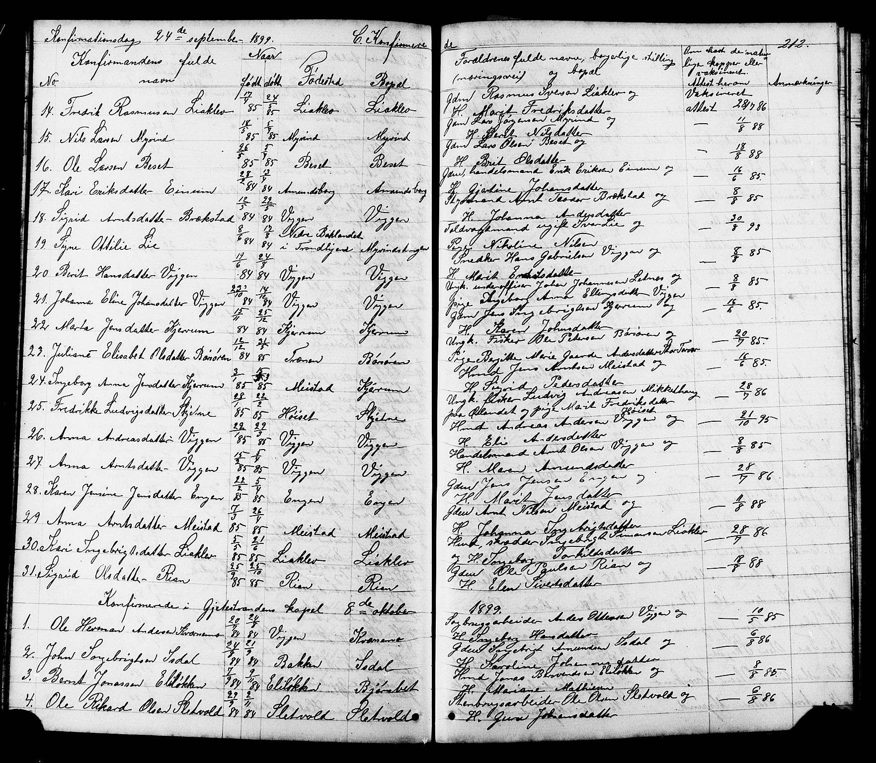 Ministerialprotokoller, klokkerbøker og fødselsregistre - Sør-Trøndelag, SAT/A-1456/665/L0777: Parish register (copy) no. 665C02, 1867-1915, p. 212