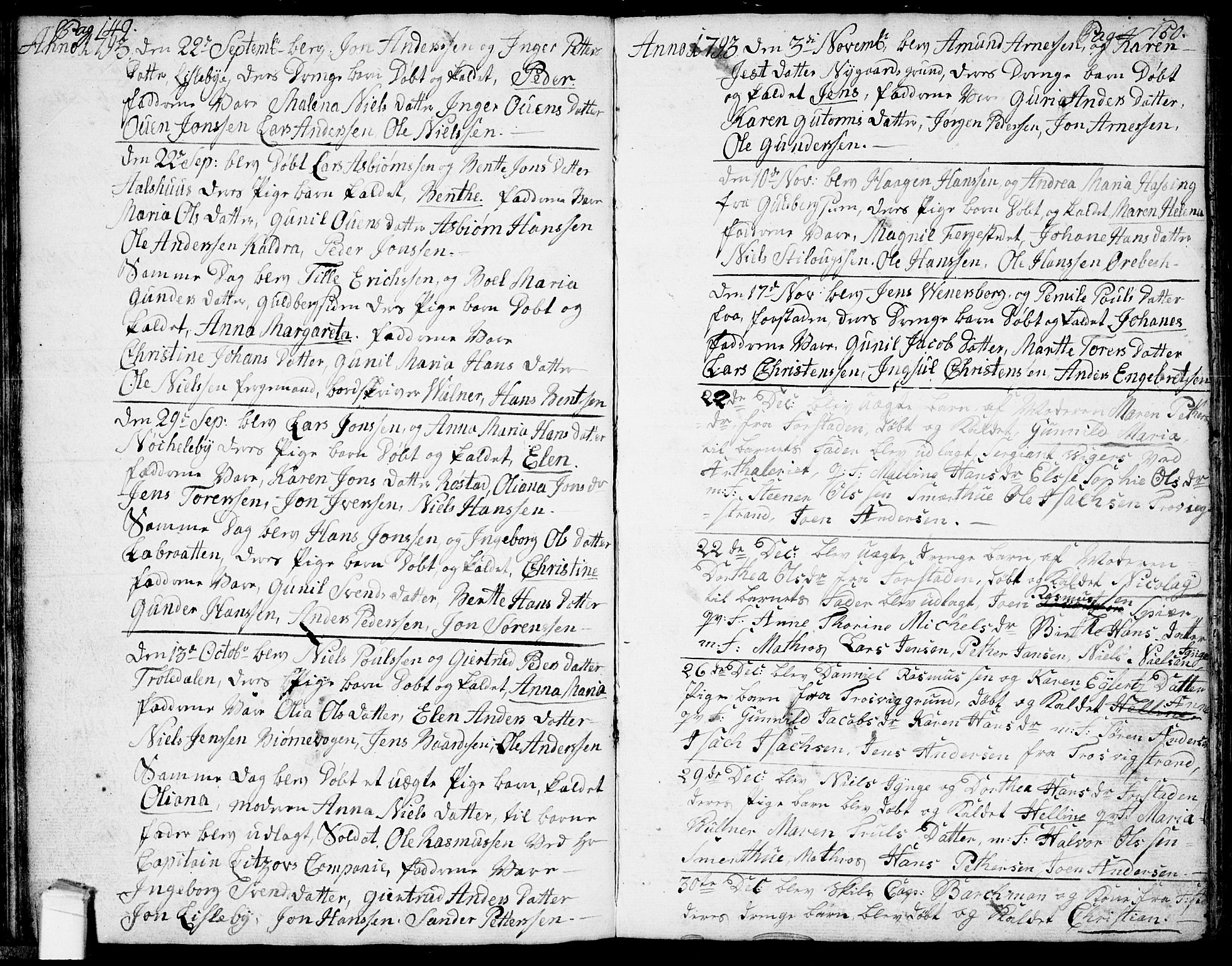 Glemmen prestekontor Kirkebøker, AV/SAO-A-10908/F/Fa/L0002: Parish register (official) no. 2, 1771-1803, p. 149-150