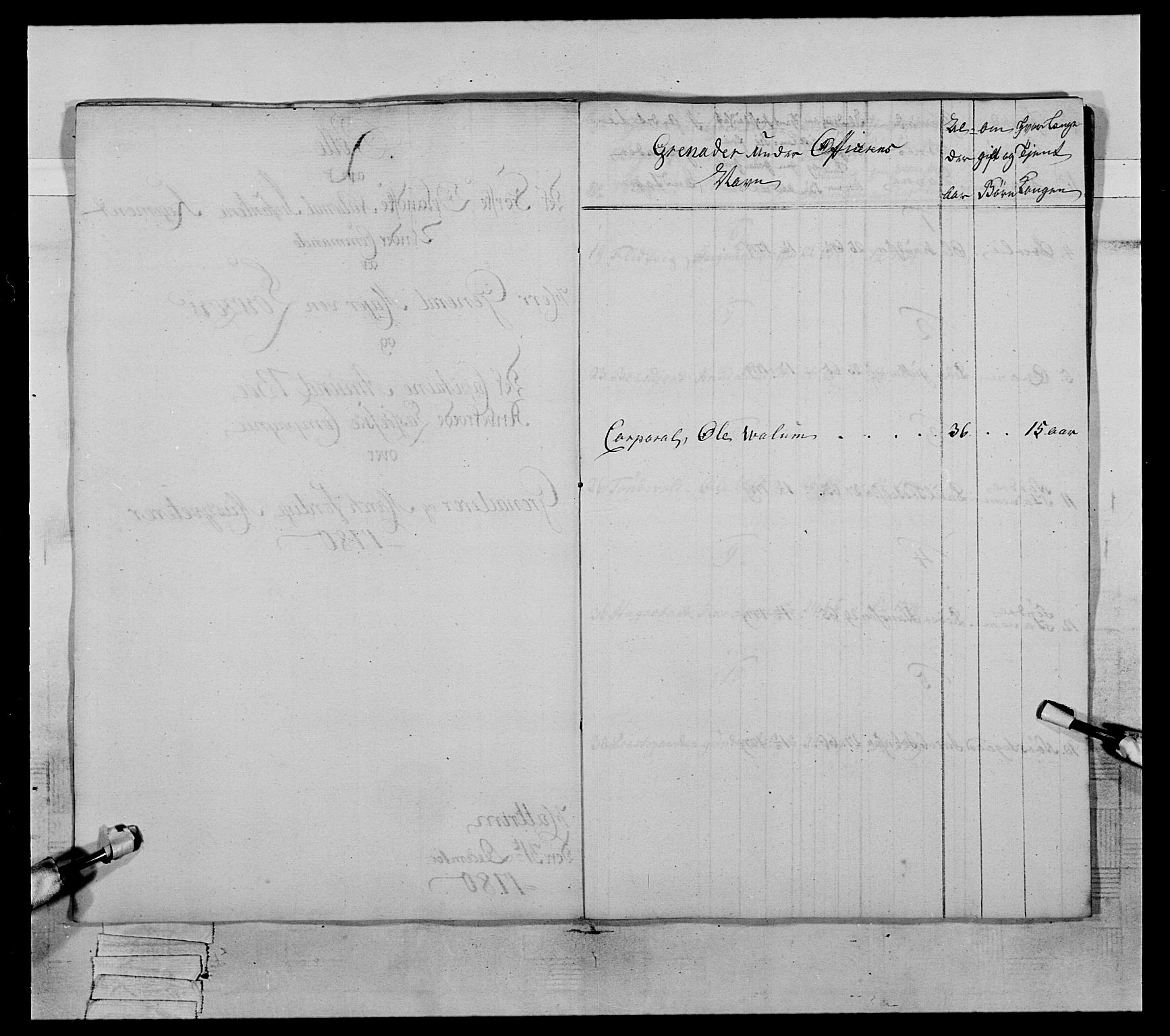 Generalitets- og kommissariatskollegiet, Det kongelige norske kommissariatskollegium, AV/RA-EA-5420/E/Eh/L0059: 1. Opplandske nasjonale infanteriregiment, 1775-1783, p. 511