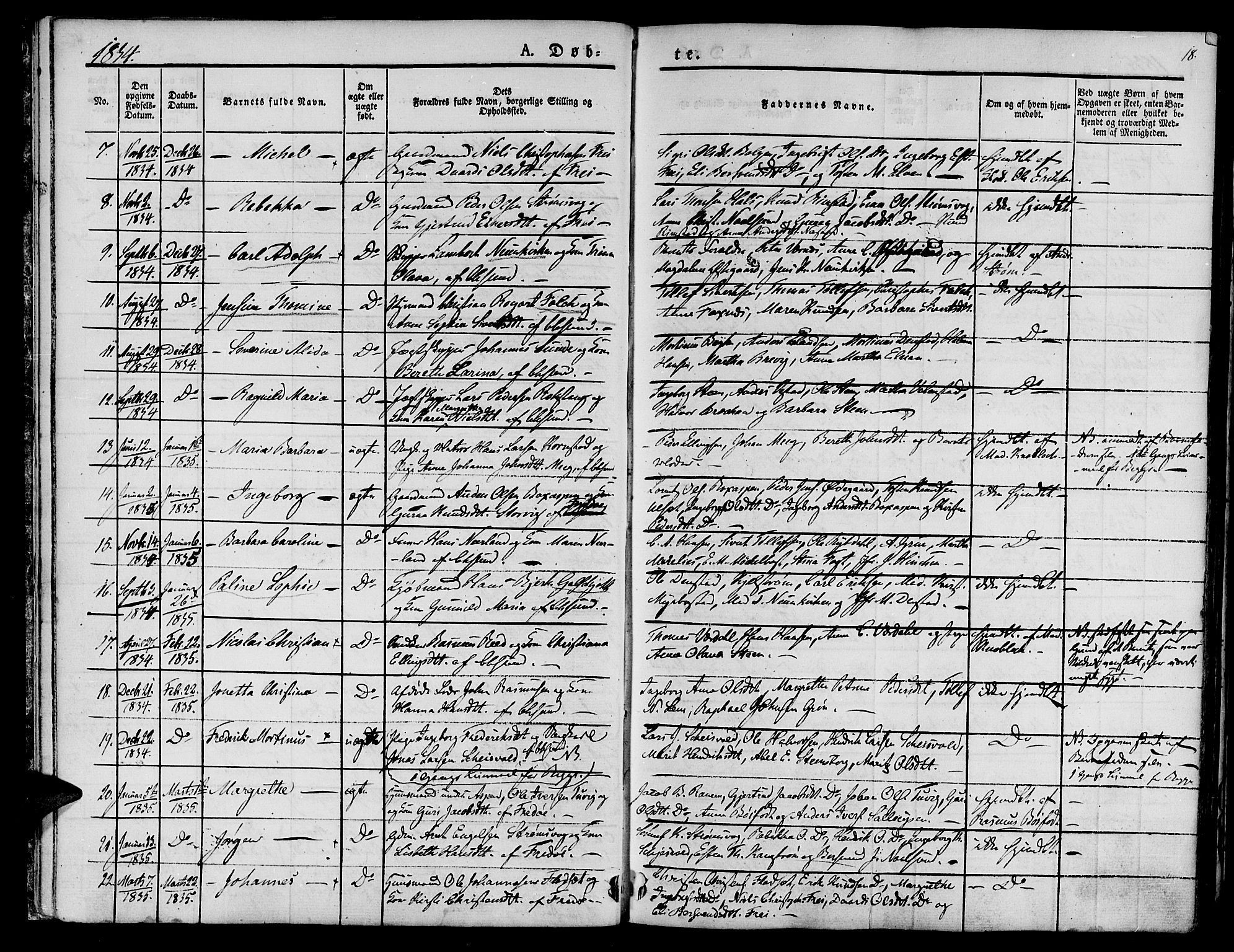 Ministerialprotokoller, klokkerbøker og fødselsregistre - Møre og Romsdal, AV/SAT-A-1454/572/L0843: Parish register (official) no. 572A06, 1832-1842, p. 18