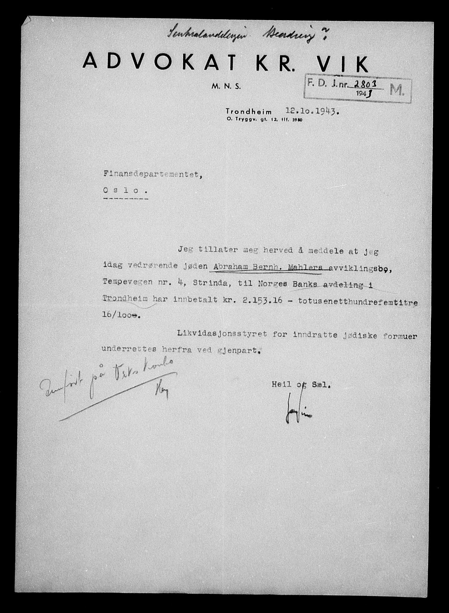 Justisdepartementet, Tilbakeføringskontoret for inndratte formuer, AV/RA-S-1564/H/Hc/Hca/L0903: --, 1945-1947, p. 355