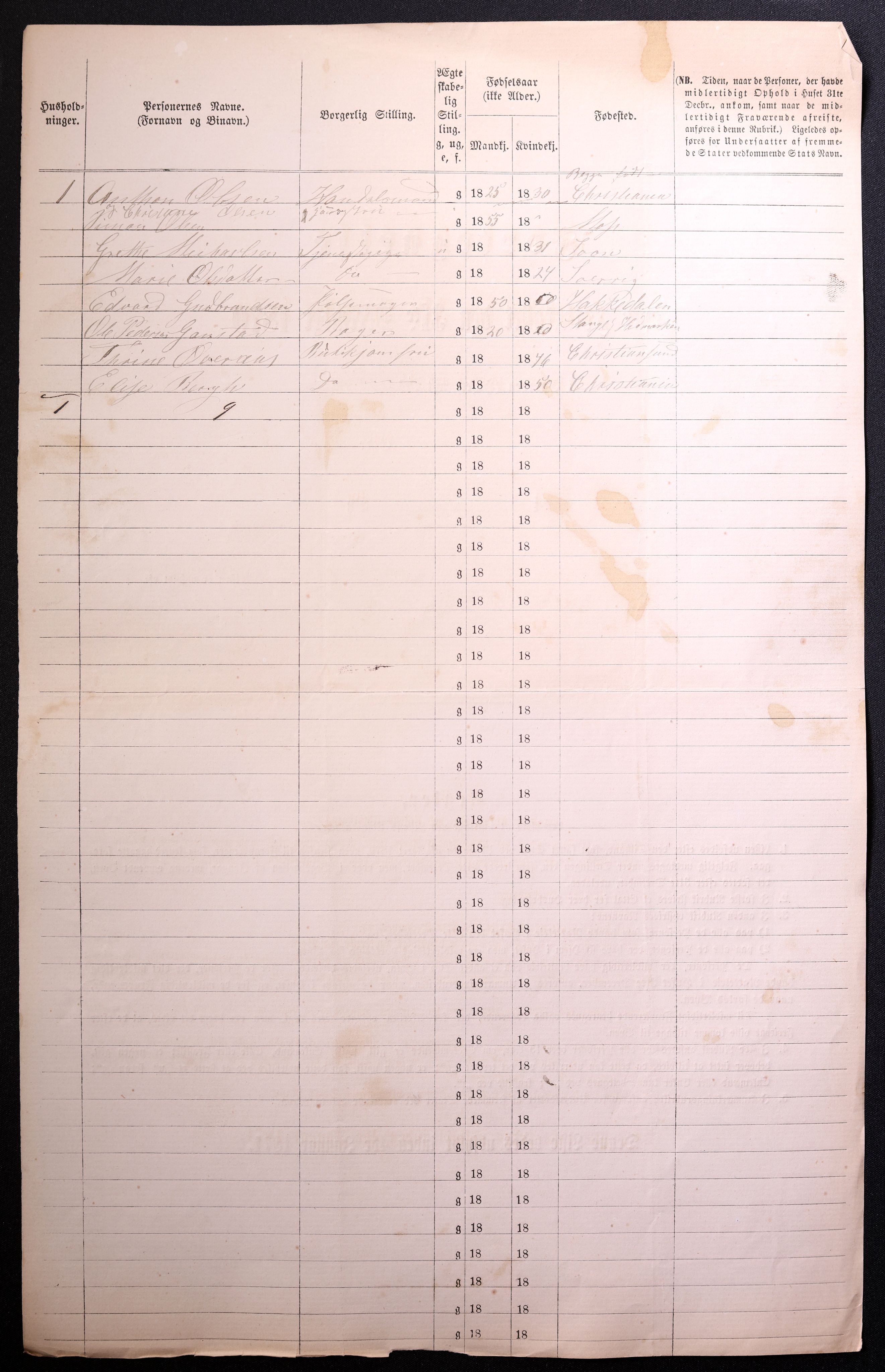 RA, 1870 census for 0104 Moss, 1870, p. 82