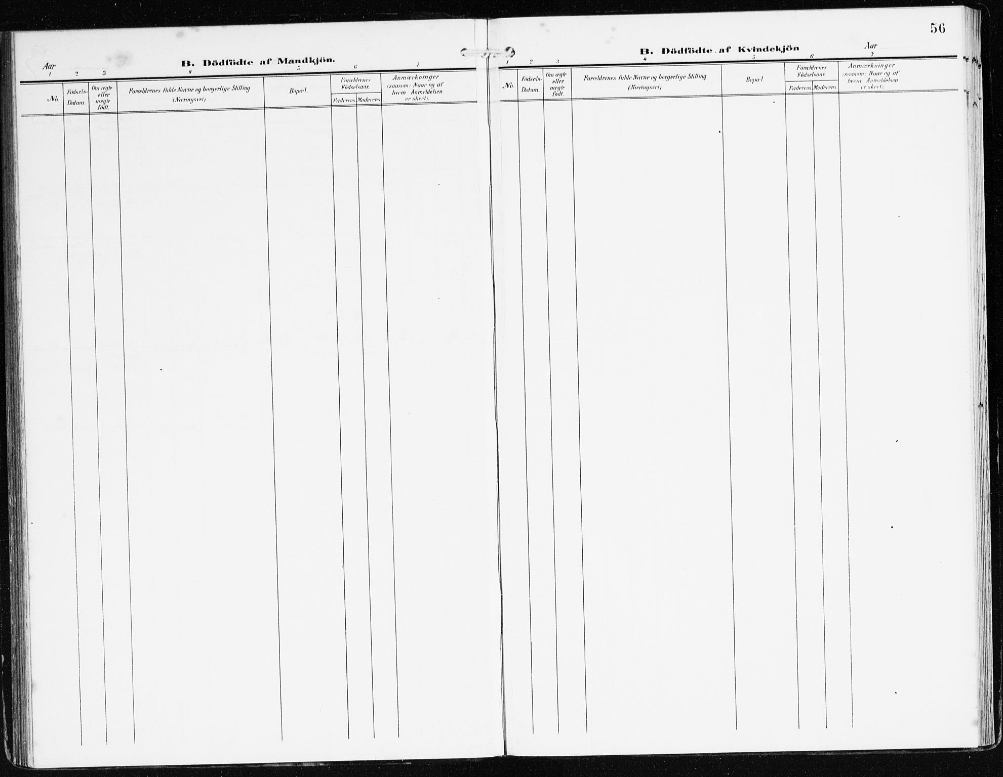 Bremanger sokneprestembete, SAB/A-82201/H/Haa/Haac/L0001: Parish register (official) no. C 1, 1908-1921, p. 56