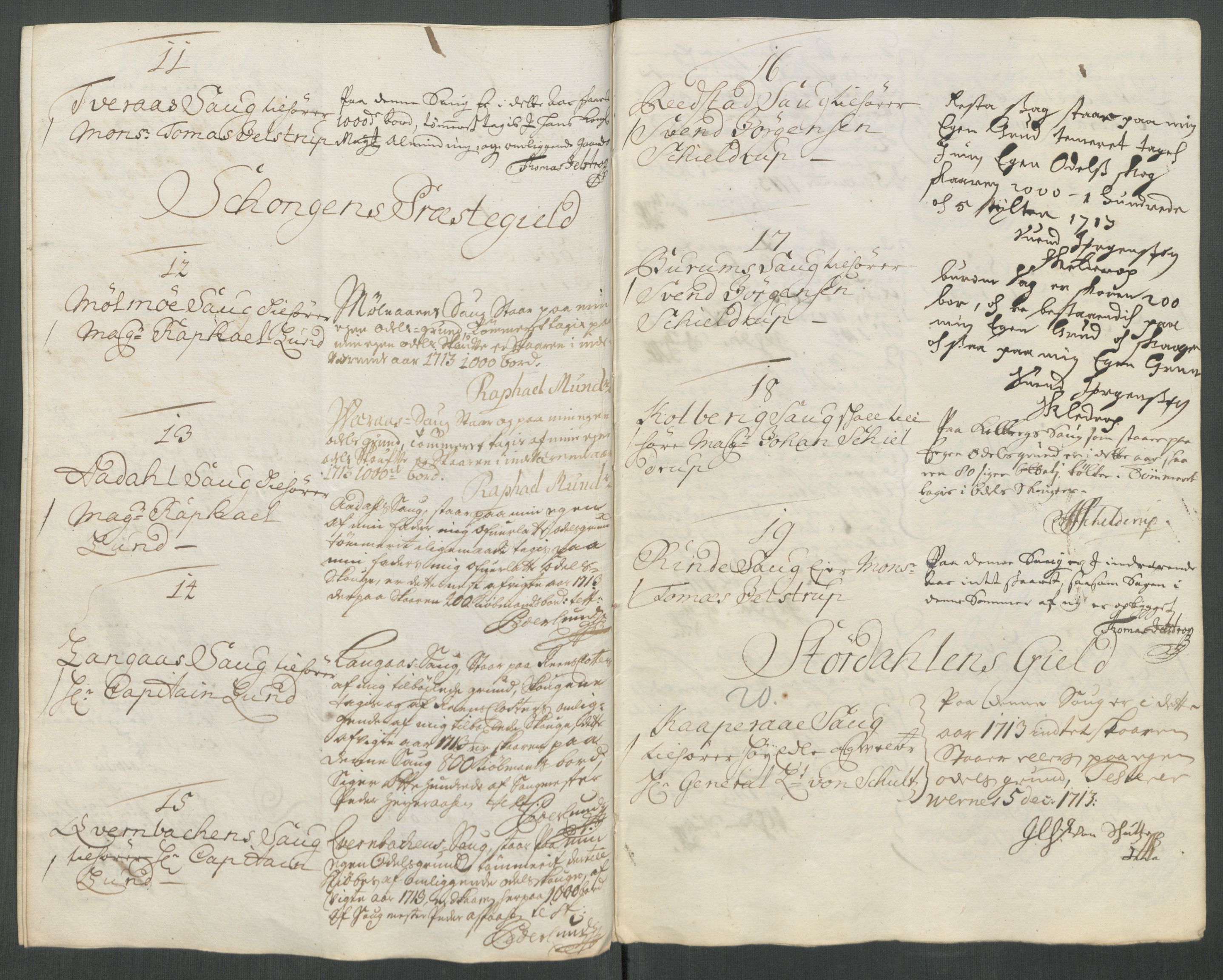 Rentekammeret inntil 1814, Reviderte regnskaper, Fogderegnskap, AV/RA-EA-4092/R62/L4203: Fogderegnskap Stjørdal og Verdal, 1713, p. 145