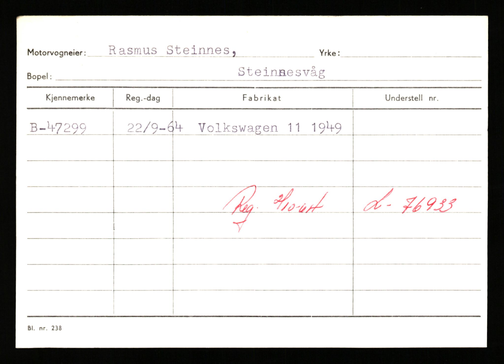 Stavanger trafikkstasjon, AV/SAST-A-101942/0/G/L0006: Registreringsnummer: 34250 - 49007, 1930-1971, p. 3182