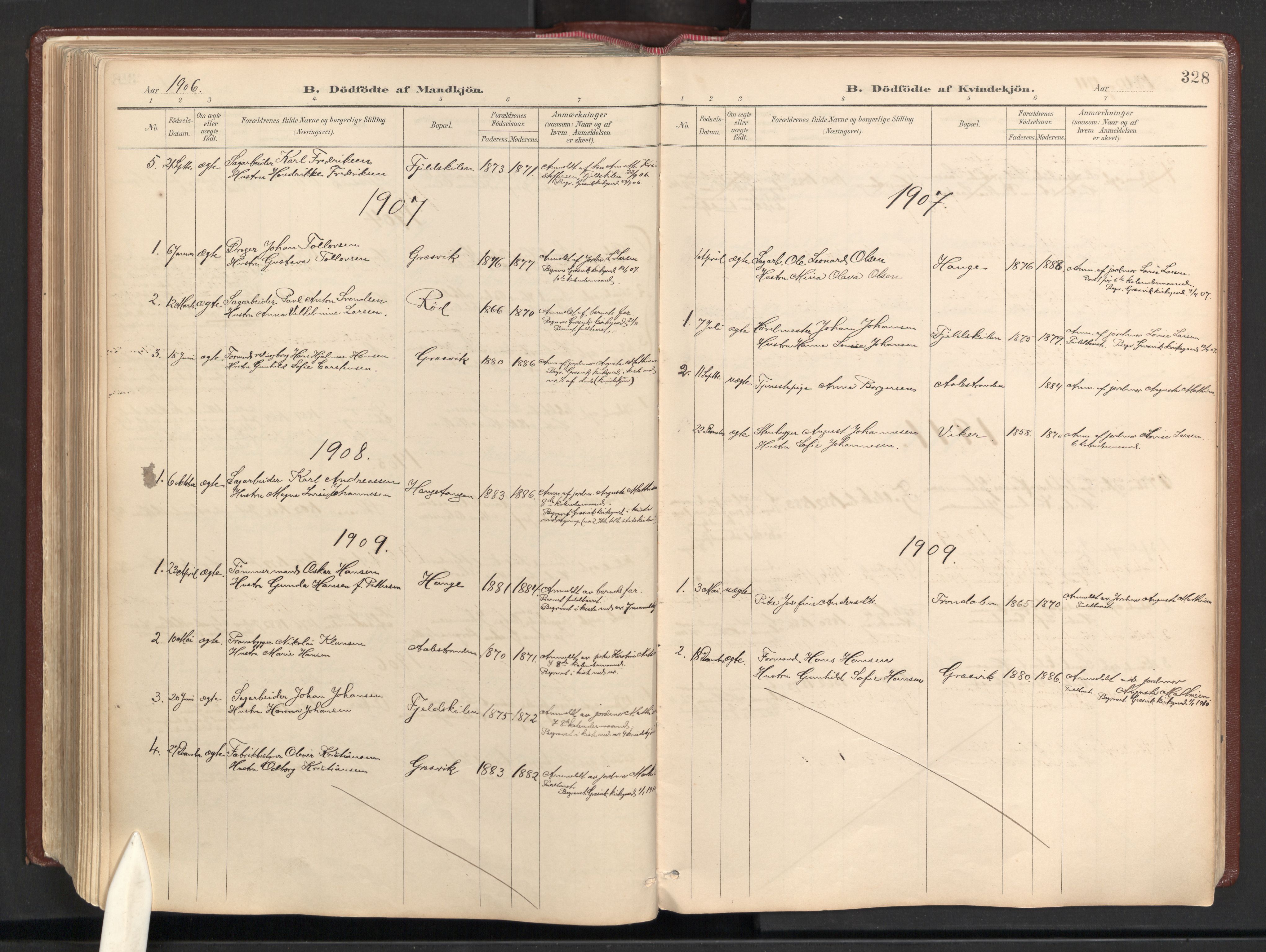 Onsøy prestekontor Kirkebøker, AV/SAO-A-10914/F/Fb/L0001: Parish register (official) no. II 1, 1901-1937, p. 328