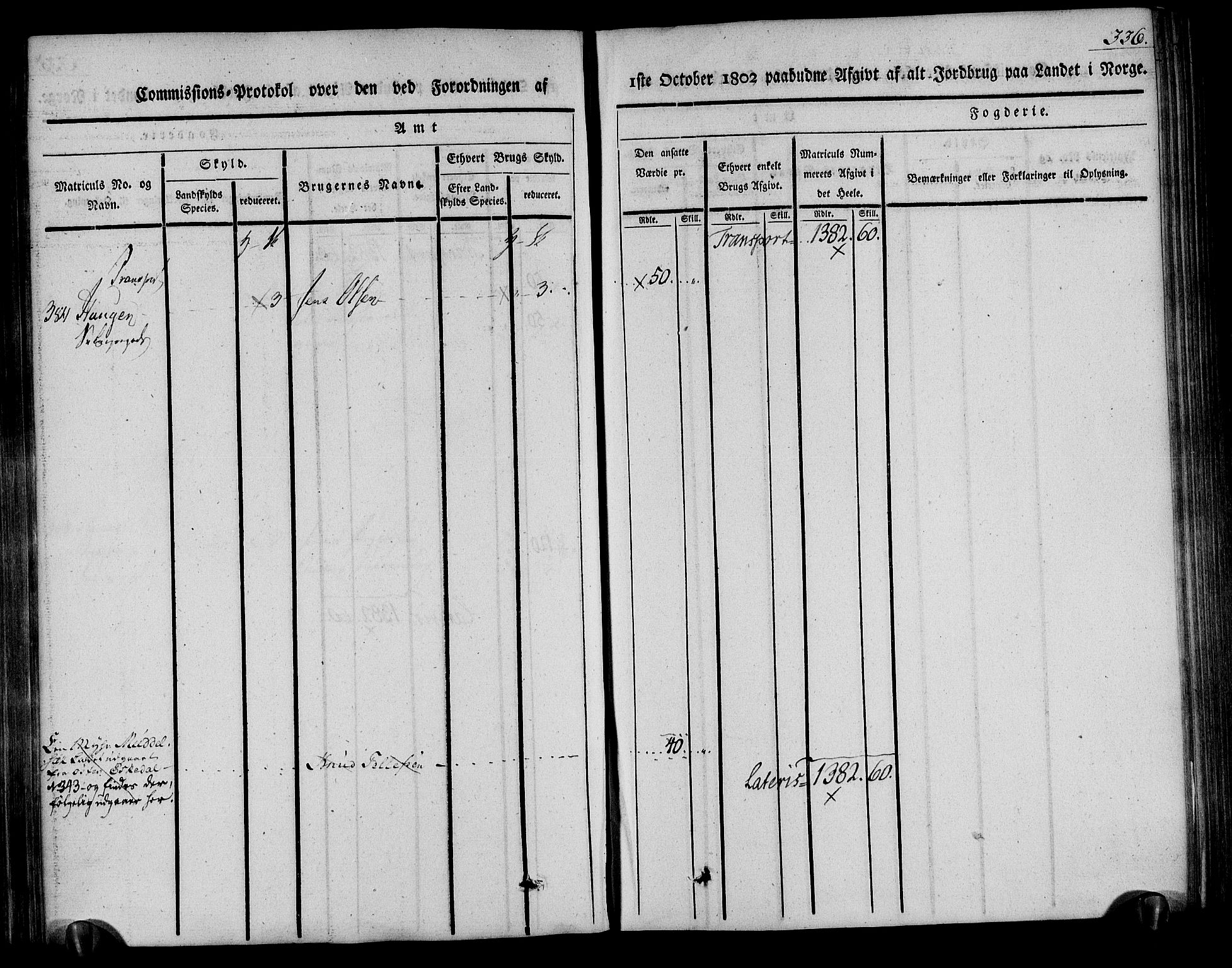 Rentekammeret inntil 1814, Realistisk ordnet avdeling, AV/RA-EA-4070/N/Ne/Nea/L0078: Nedenes fogderi. Kommisjonsprotokoll "Nr. 1", for Sand og Bringsvær skipreider, 1803, p. 336