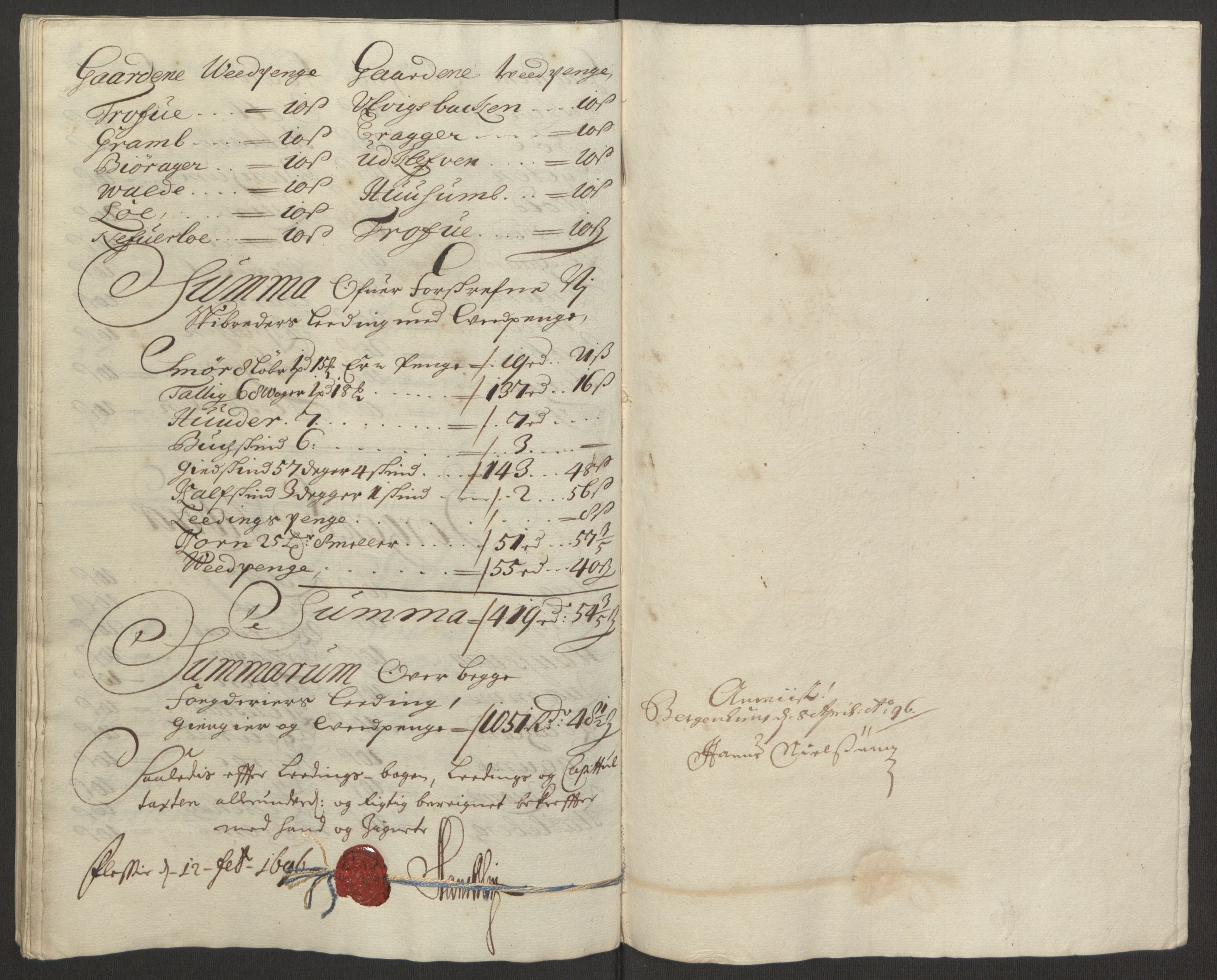 Rentekammeret inntil 1814, Reviderte regnskaper, Fogderegnskap, AV/RA-EA-4092/R52/L3308: Fogderegnskap Sogn, 1695, p. 259