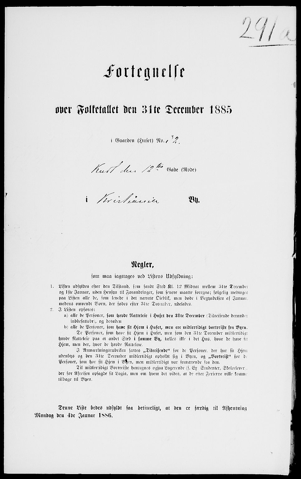 RA, 1885 census for 0301 Kristiania, 1885, p. 7931