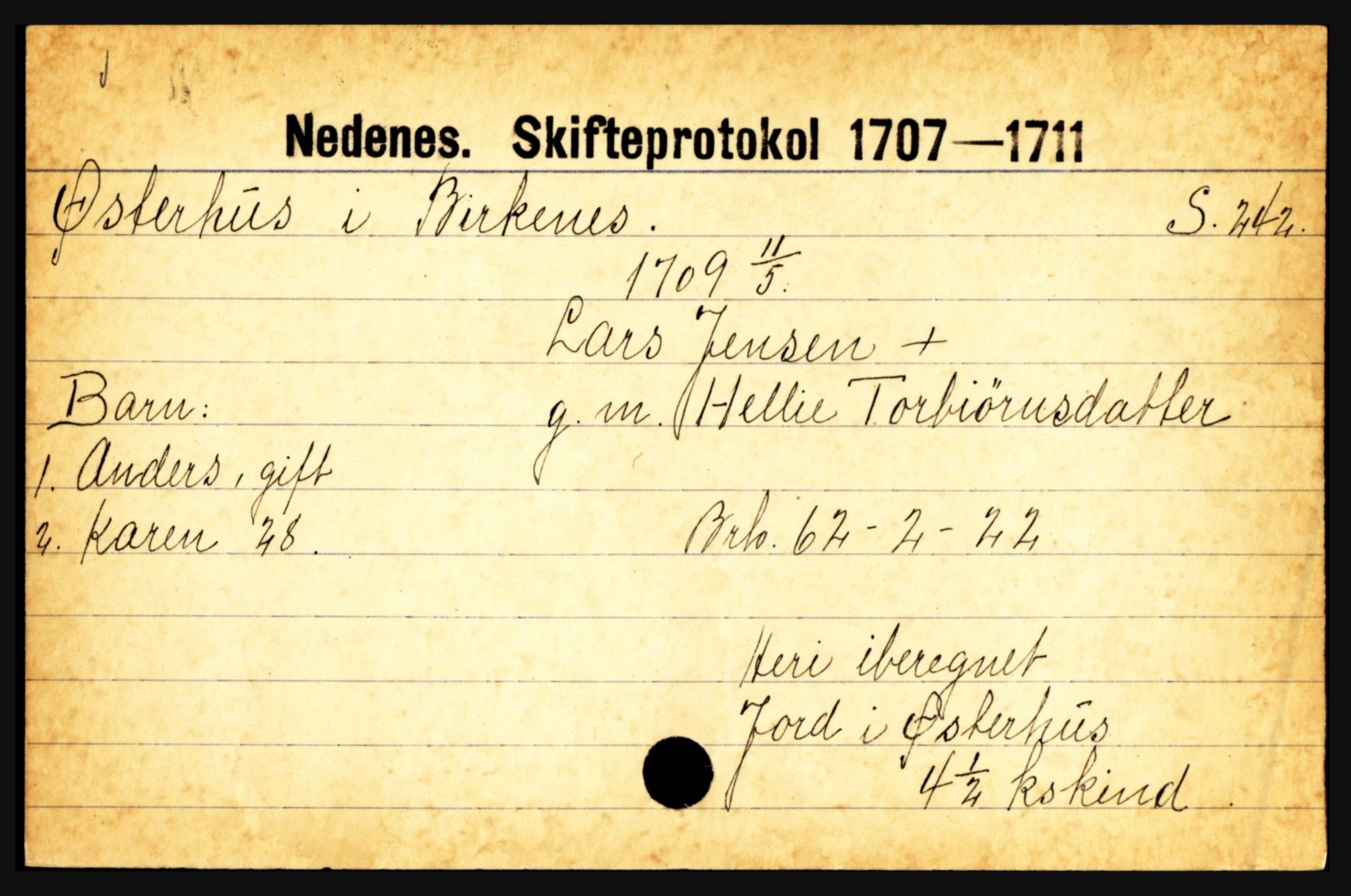 Nedenes sorenskriveri før 1824, AV/SAK-1221-0007/H, p. 33961