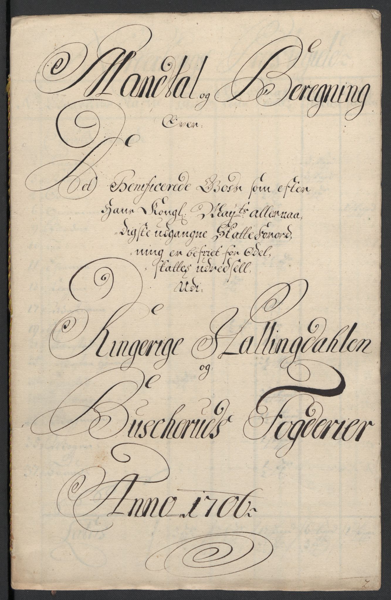 Rentekammeret inntil 1814, Reviderte regnskaper, Fogderegnskap, RA/EA-4092/R22/L1465: Fogderegnskap Ringerike, Hallingdal og Buskerud, 1706, p. 247