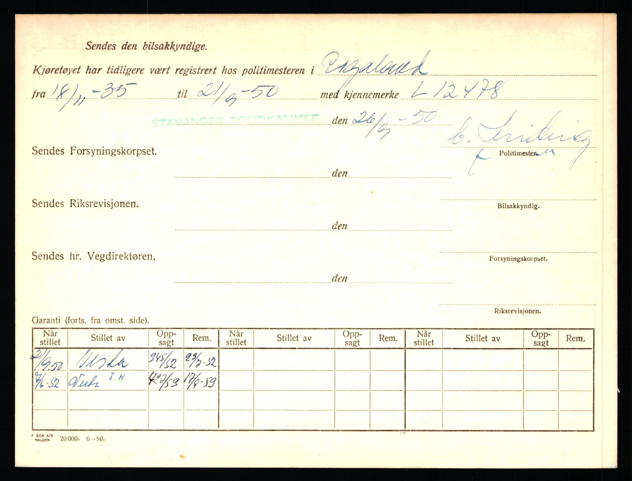 Stavanger trafikkstasjon, AV/SAST-A-101942/0/F/L0006: L-1700 - L-2149, 1930-1971, p. 1836
