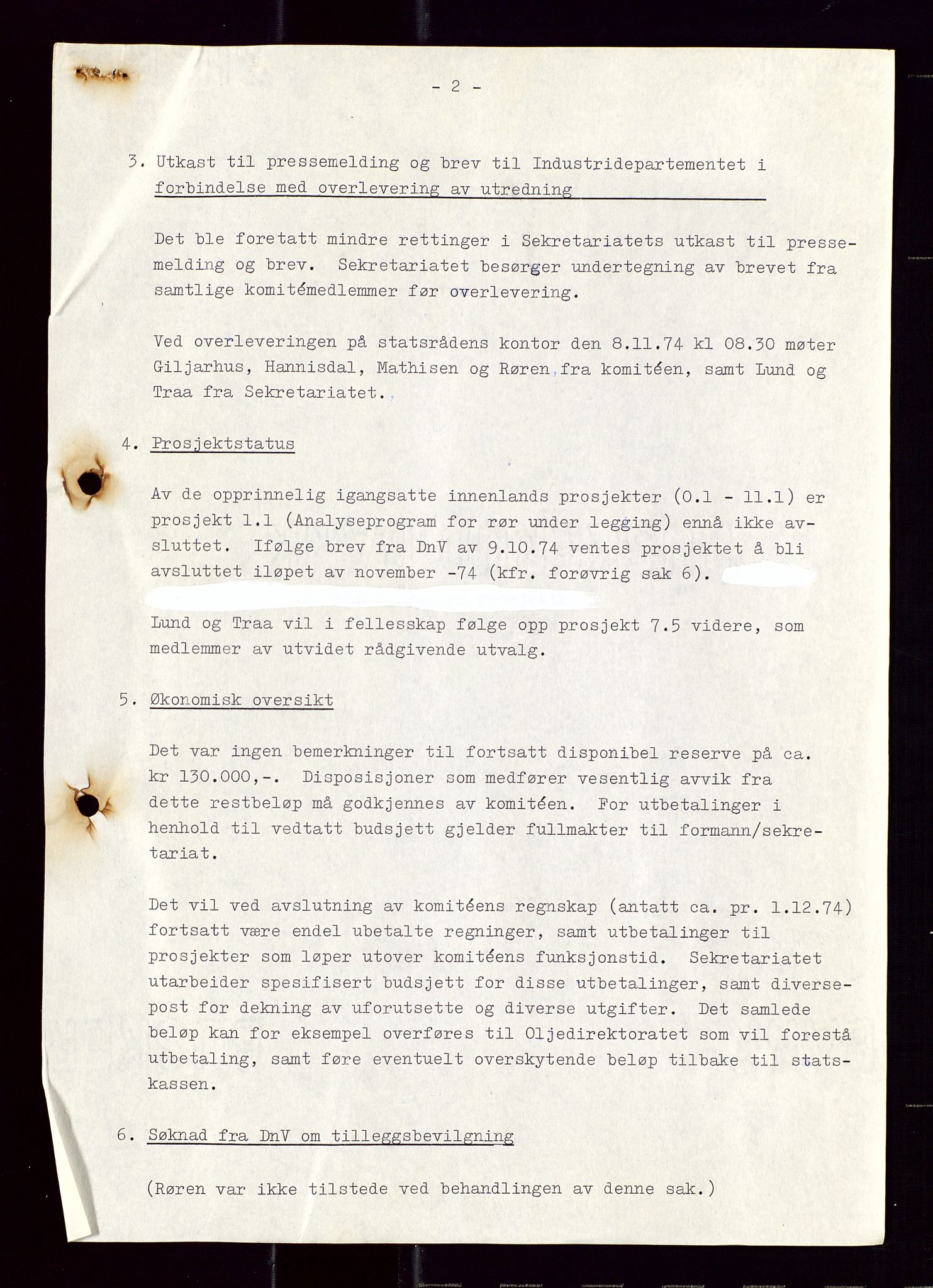 Industridepartementet, Oljekontoret, AV/SAST-A-101348/Di/L0001: DWP, møter juni - november, komiteemøter nr. 19 - 26, 1973-1974, p. 717