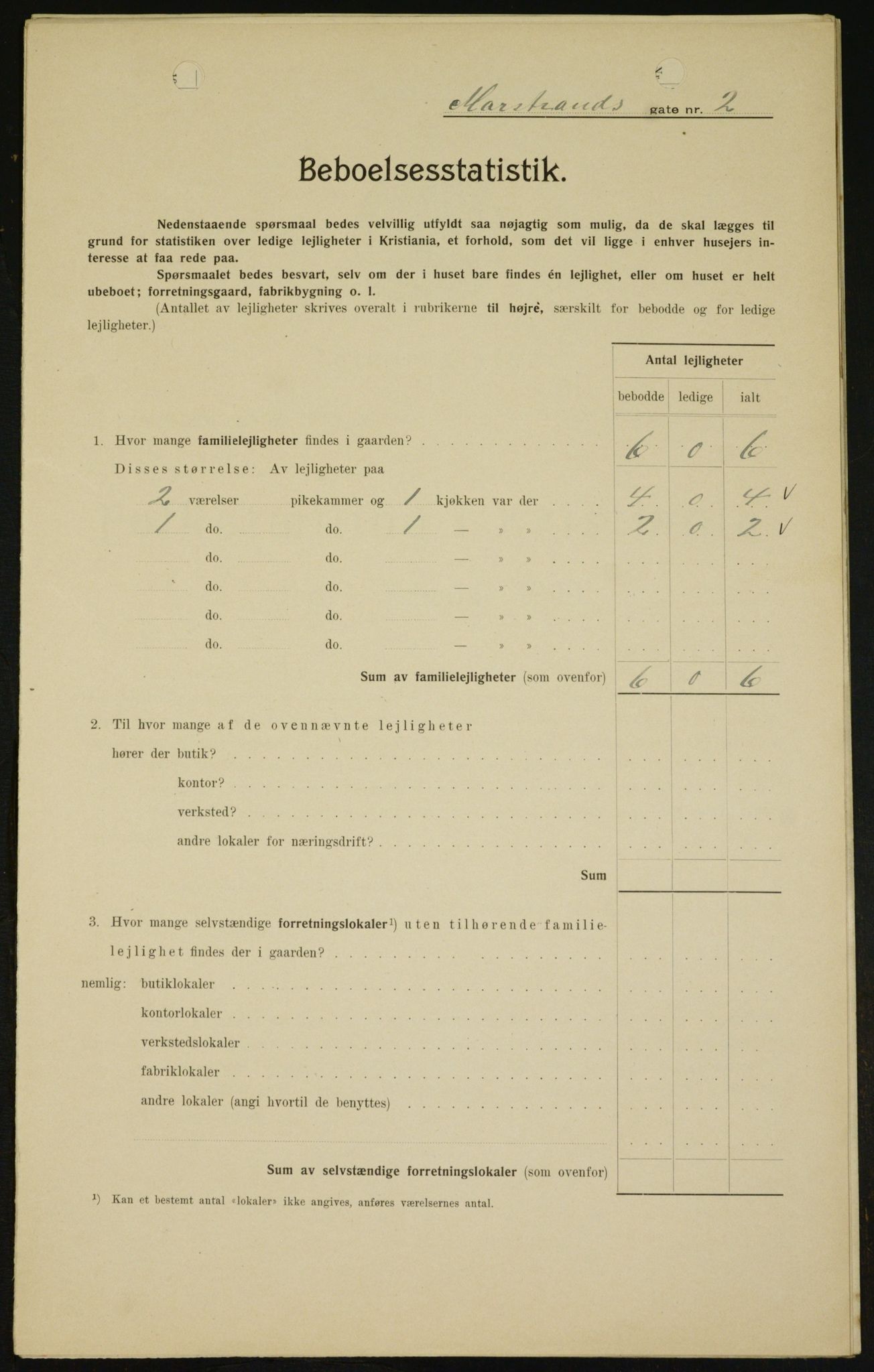 OBA, Municipal Census 1909 for Kristiania, 1909, p. 58698