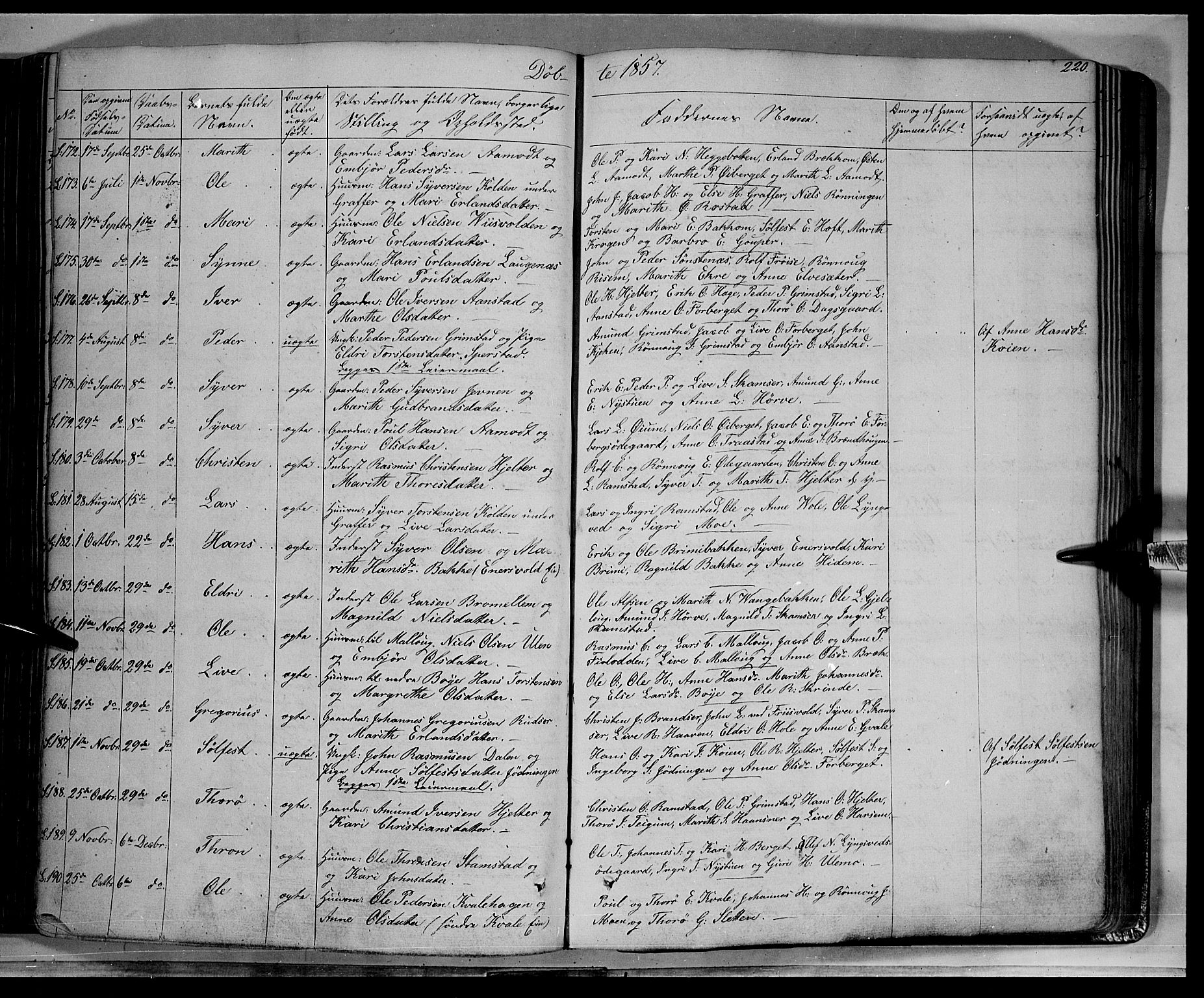 Lom prestekontor, SAH/PREST-070/K/L0006: Parish register (official) no. 6A, 1837-1863, p. 220