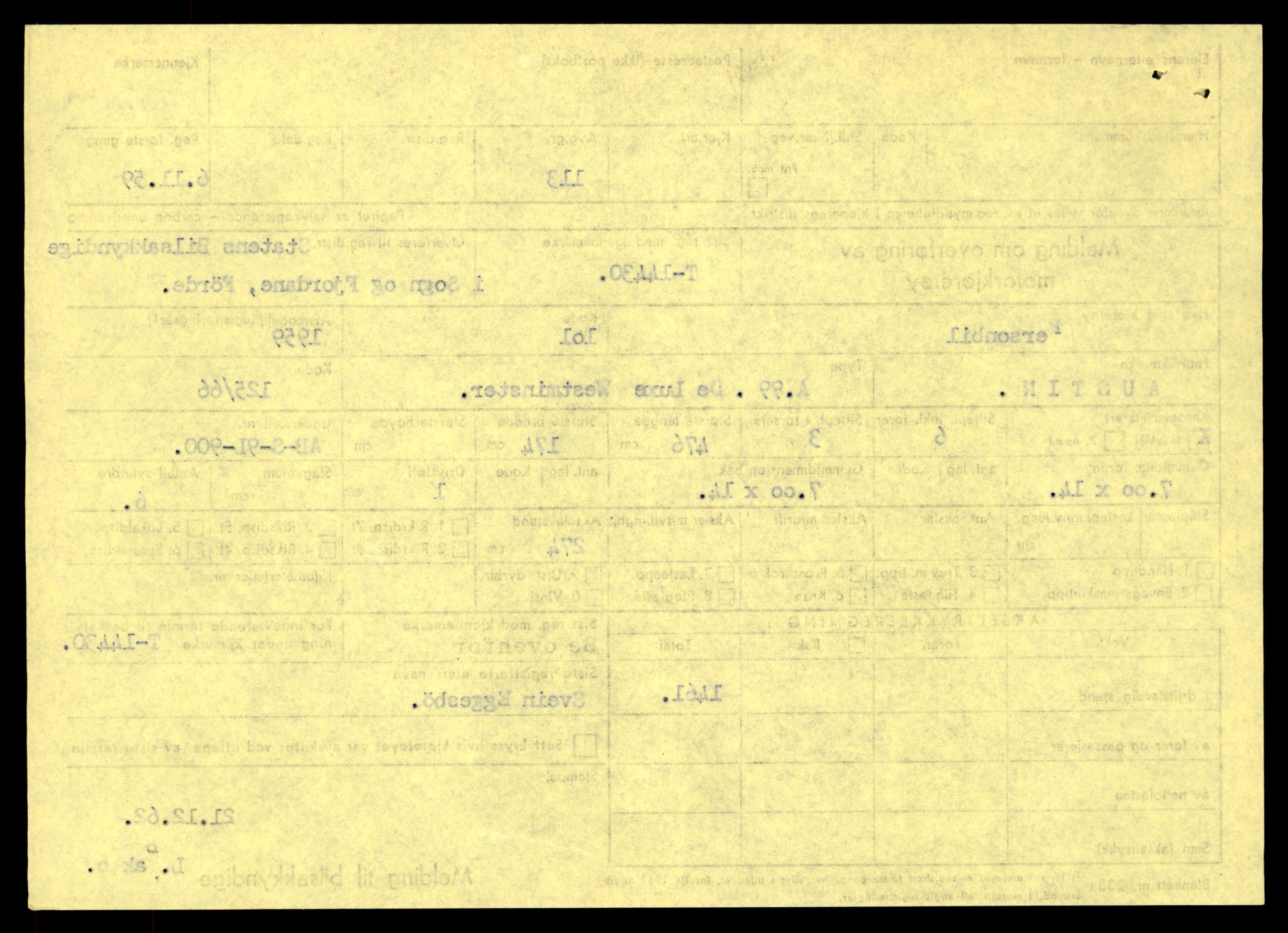 Møre og Romsdal vegkontor - Ålesund trafikkstasjon, AV/SAT-A-4099/F/Fe/L0045: Registreringskort for kjøretøy T 14320 - T 14444, 1927-1998, p. 2839