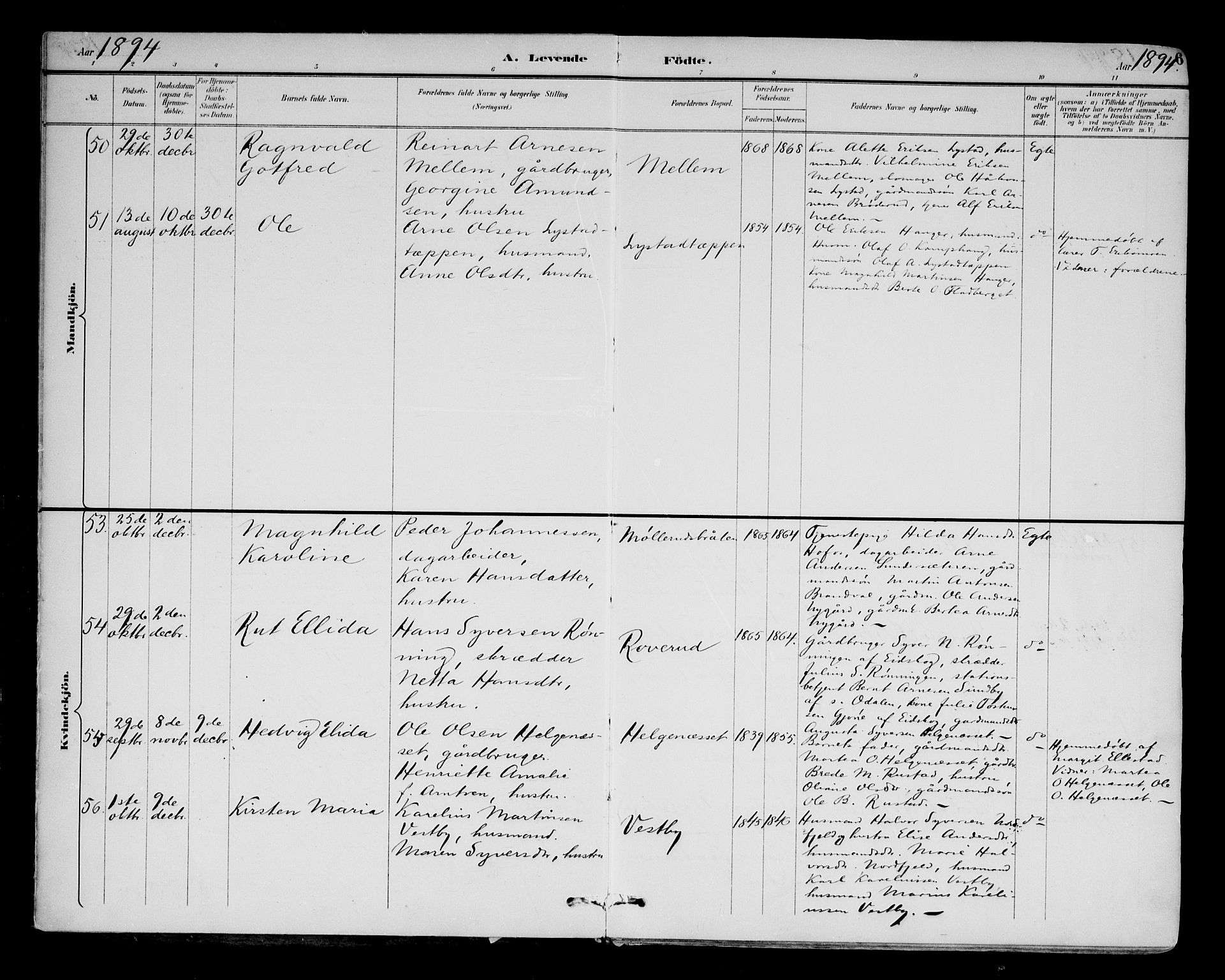 Brandval prestekontor, AV/SAH-PREST-034/H/Ha/Haa/L0003: Parish register (official) no. 3, 1894-1909, p. 6