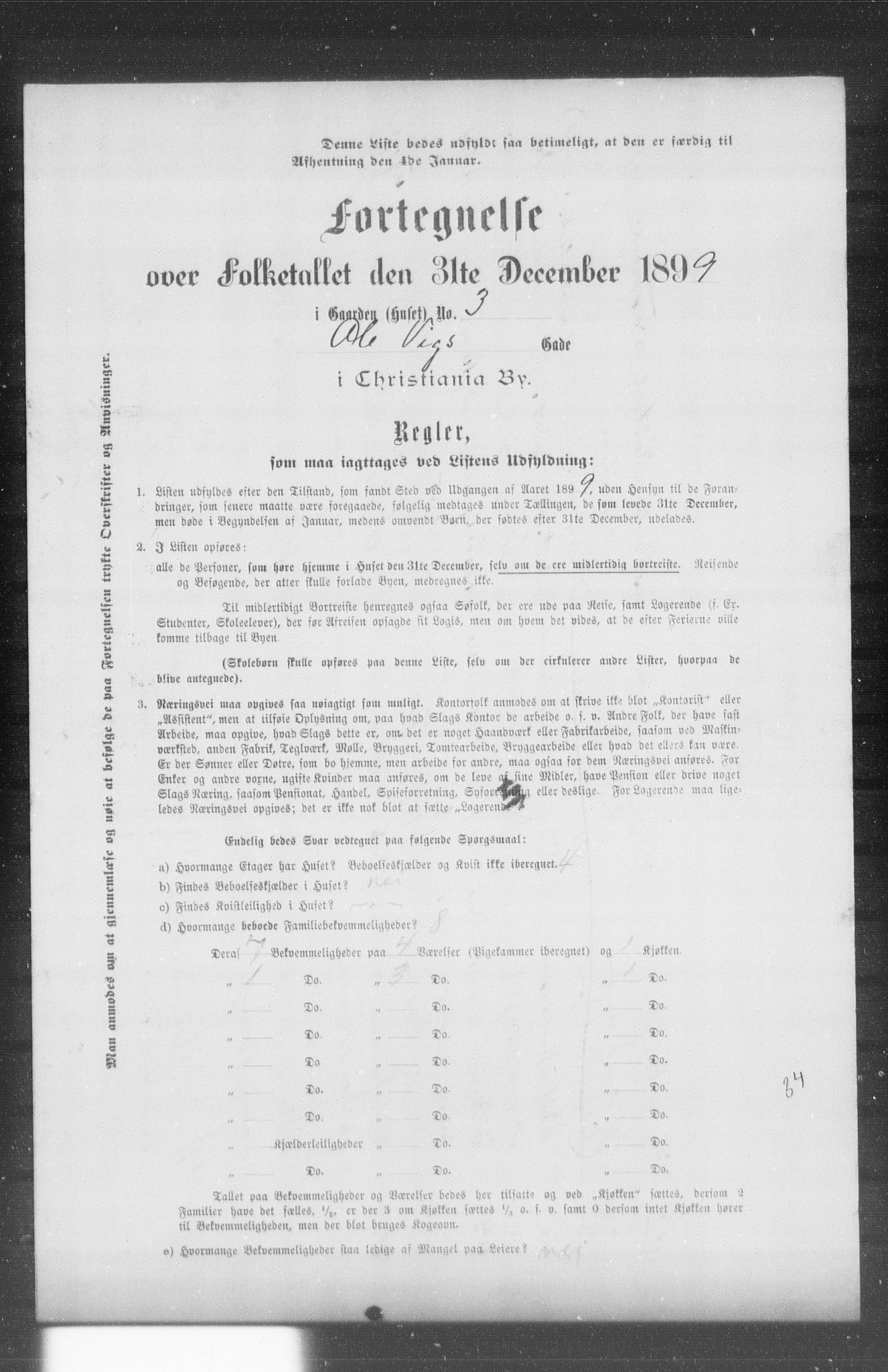 OBA, Municipal Census 1899 for Kristiania, 1899, p. 9799