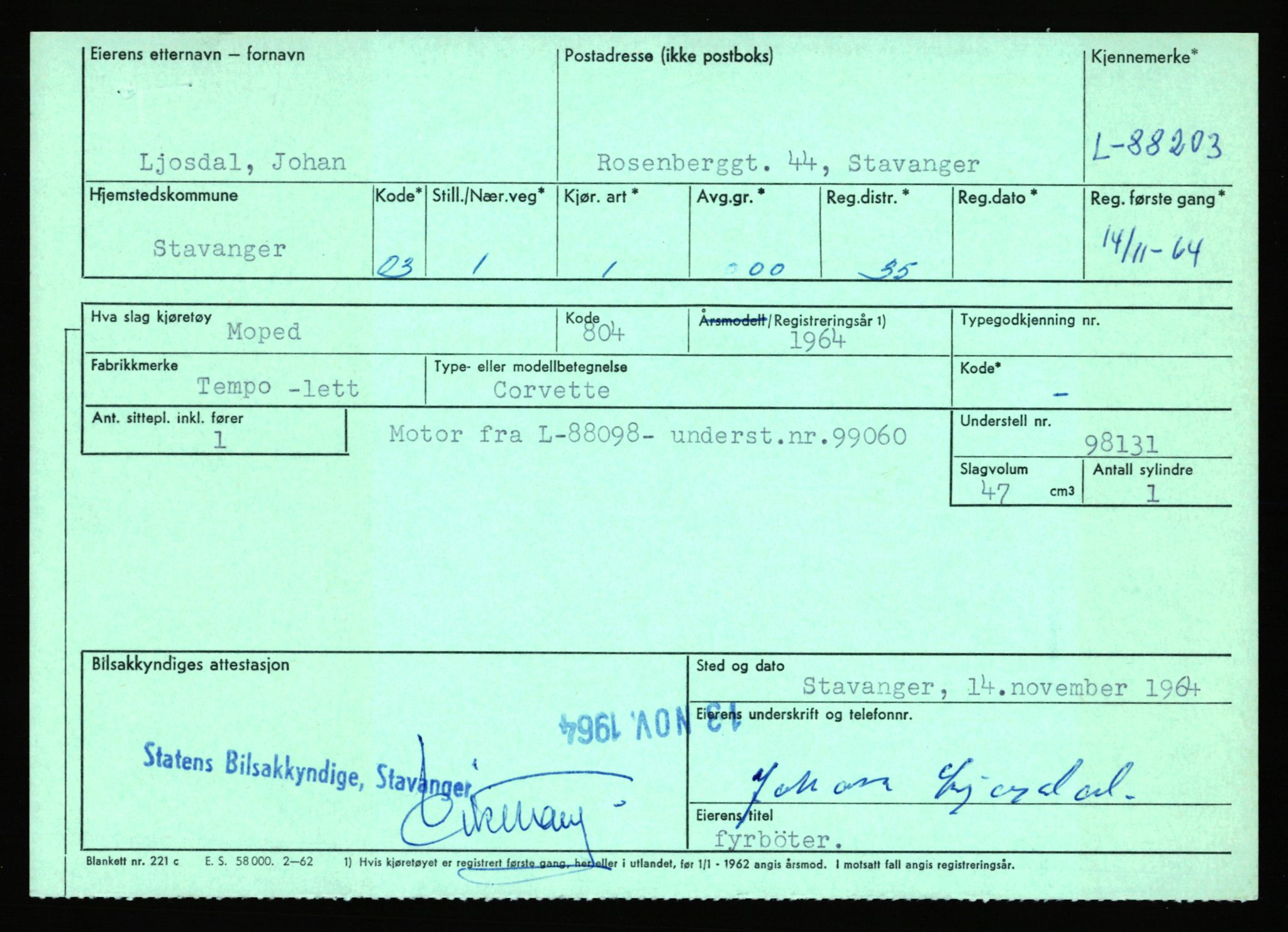 Stavanger trafikkstasjon, AV/SAST-A-101942/0/F/L0074: L-86500 - L-88799, 1930-1971, p. 1746