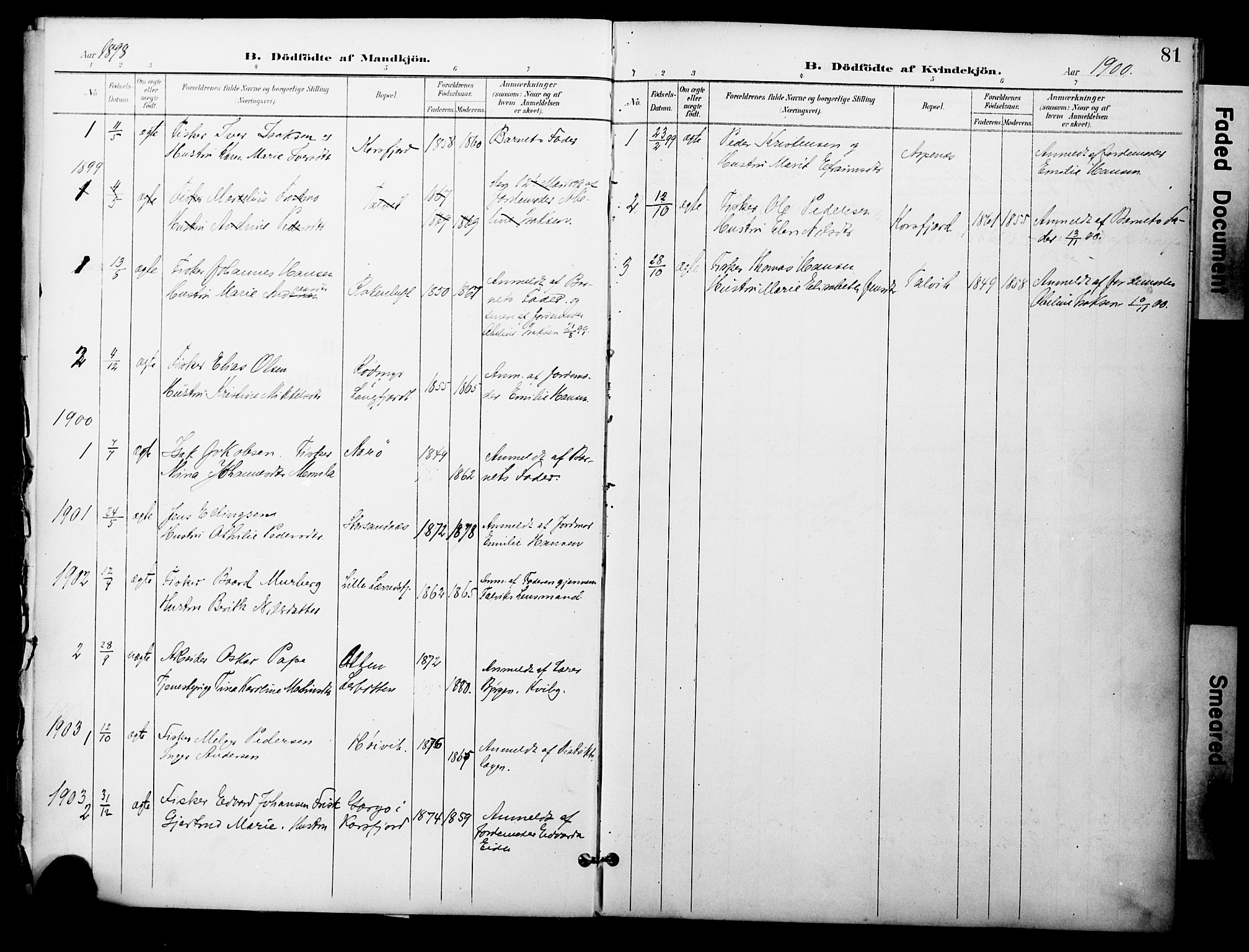Talvik sokneprestkontor, SATØ/S-1337/H/Ha/L0014kirke: Parish register (official) no. 14, 1897-1905, p. 81