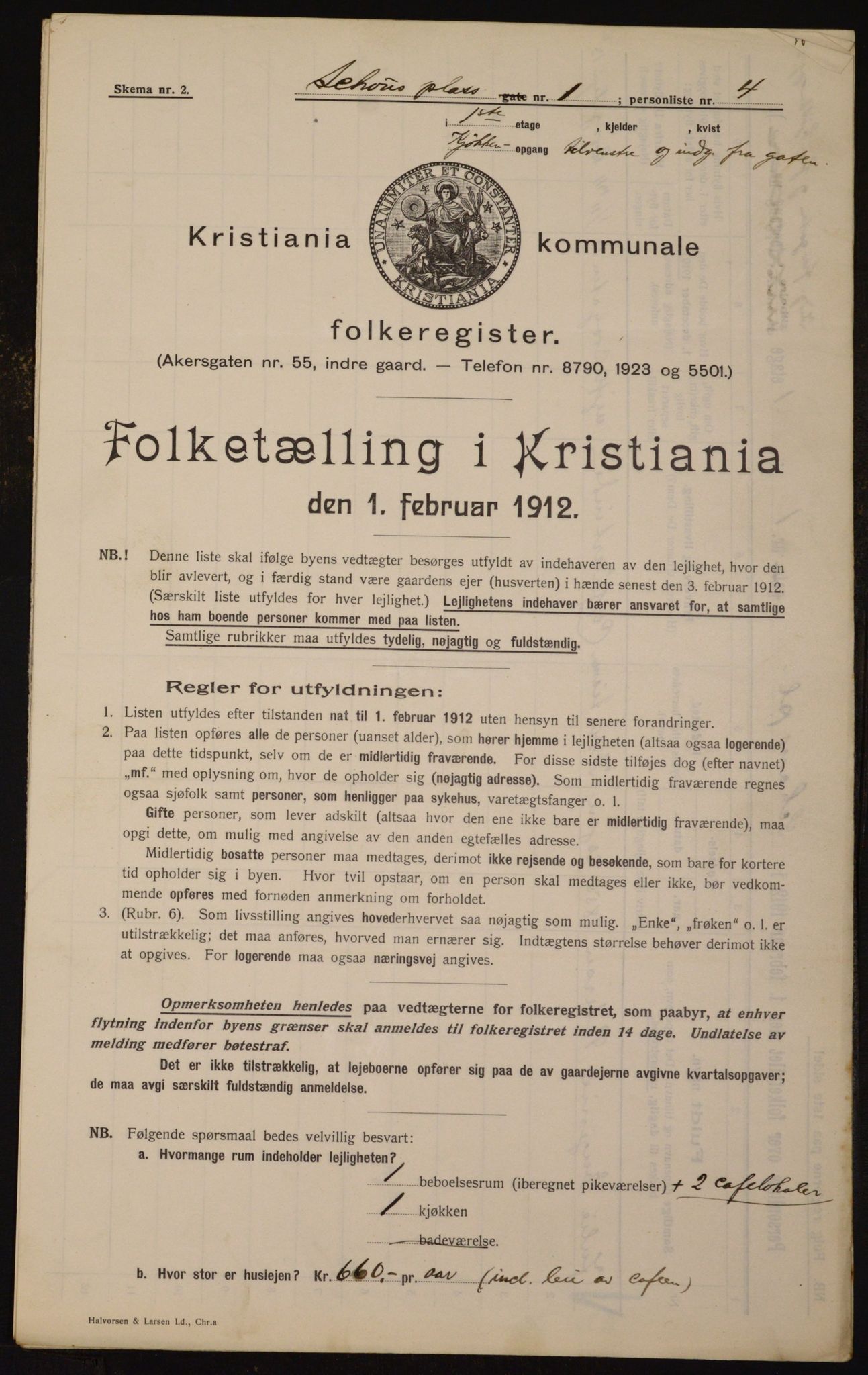 OBA, Municipal Census 1912 for Kristiania, 1912, p. 90508