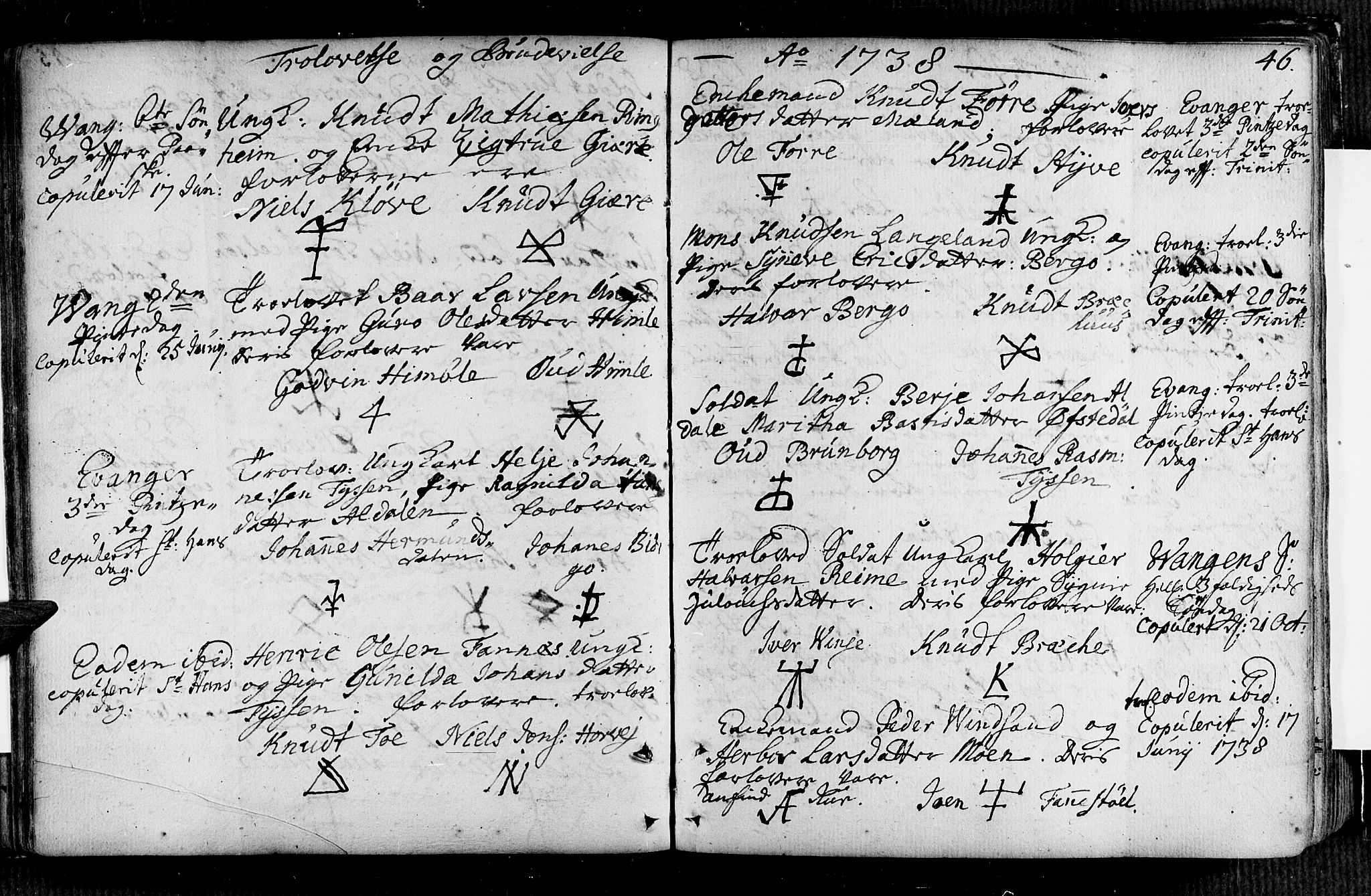 Voss sokneprestembete, SAB/A-79001/H/Haa: Parish register (official) no. A 7, 1731-1773, p. 46