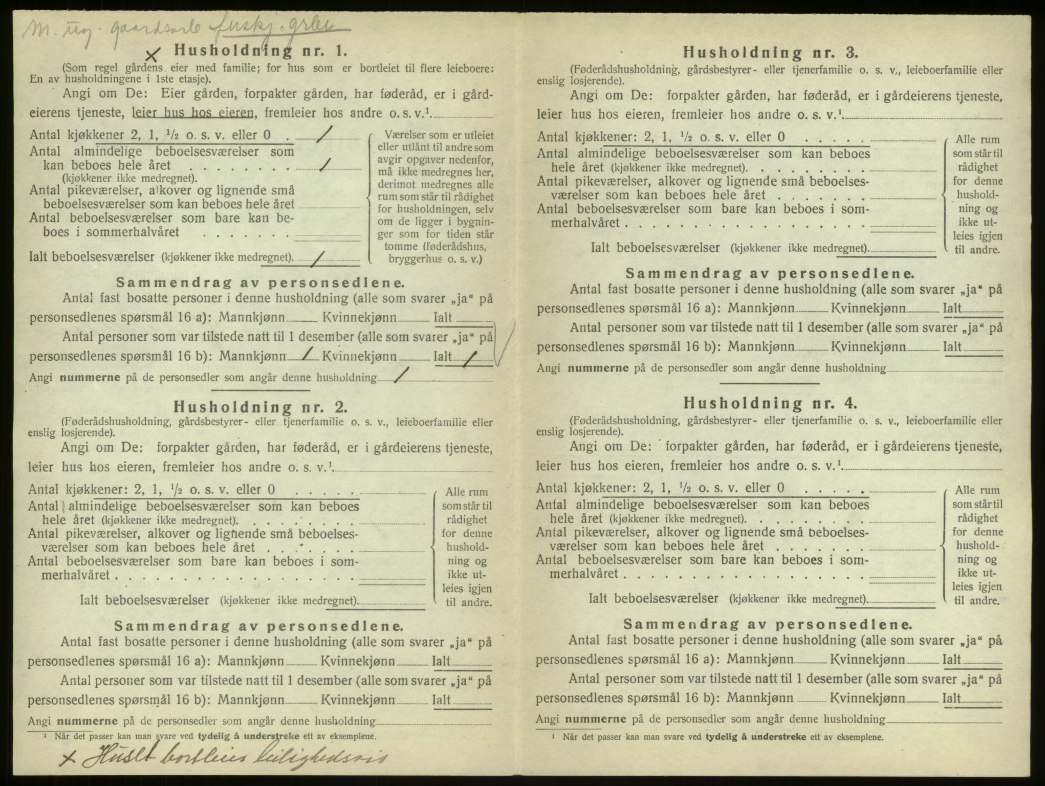 SAB, 1920 census for Ulvik, 1920, p. 40