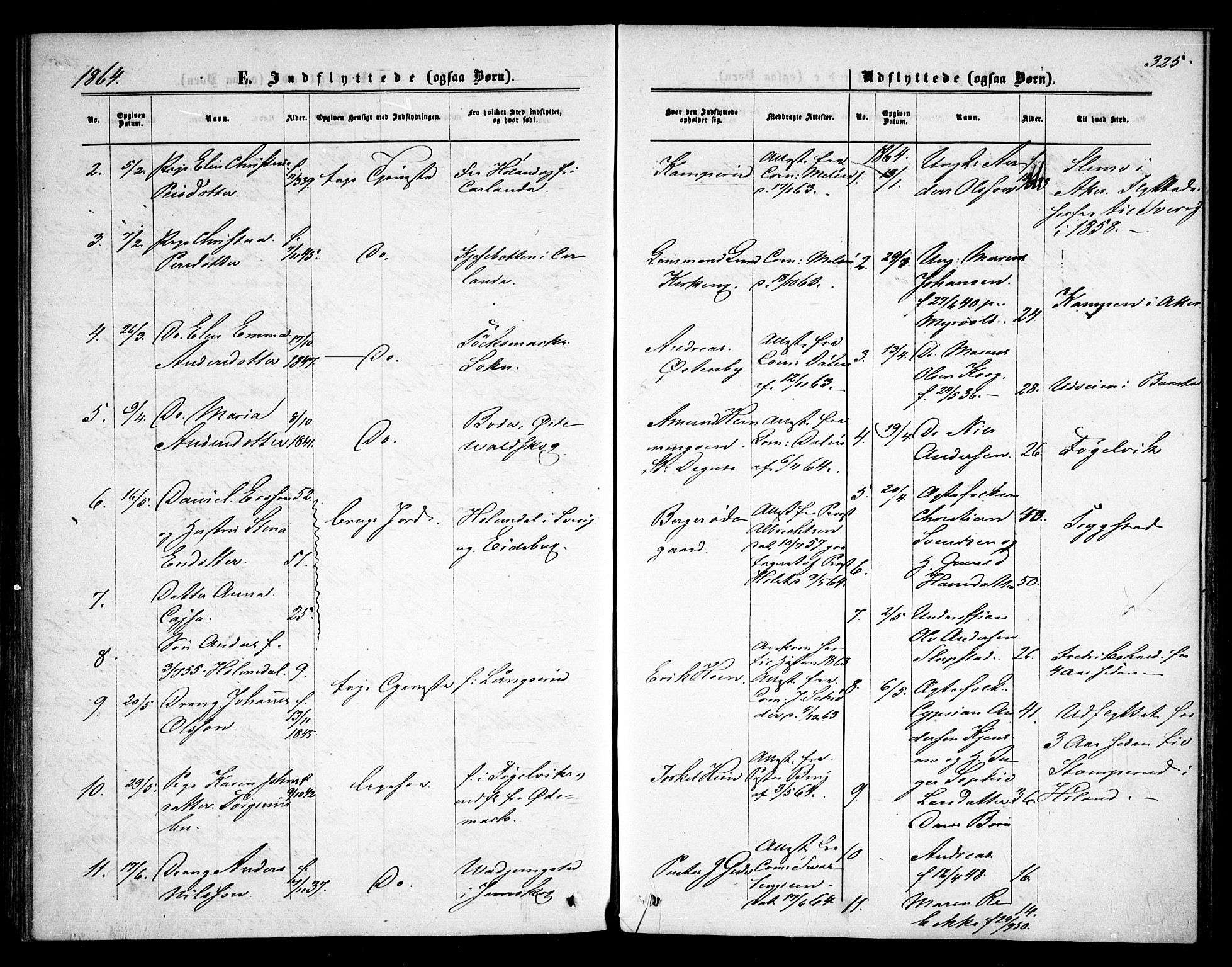 Rødenes prestekontor Kirkebøker, SAO/A-2005/F/Fa/L0007: Parish register (official) no. I 7, 1860-1869, p. 325