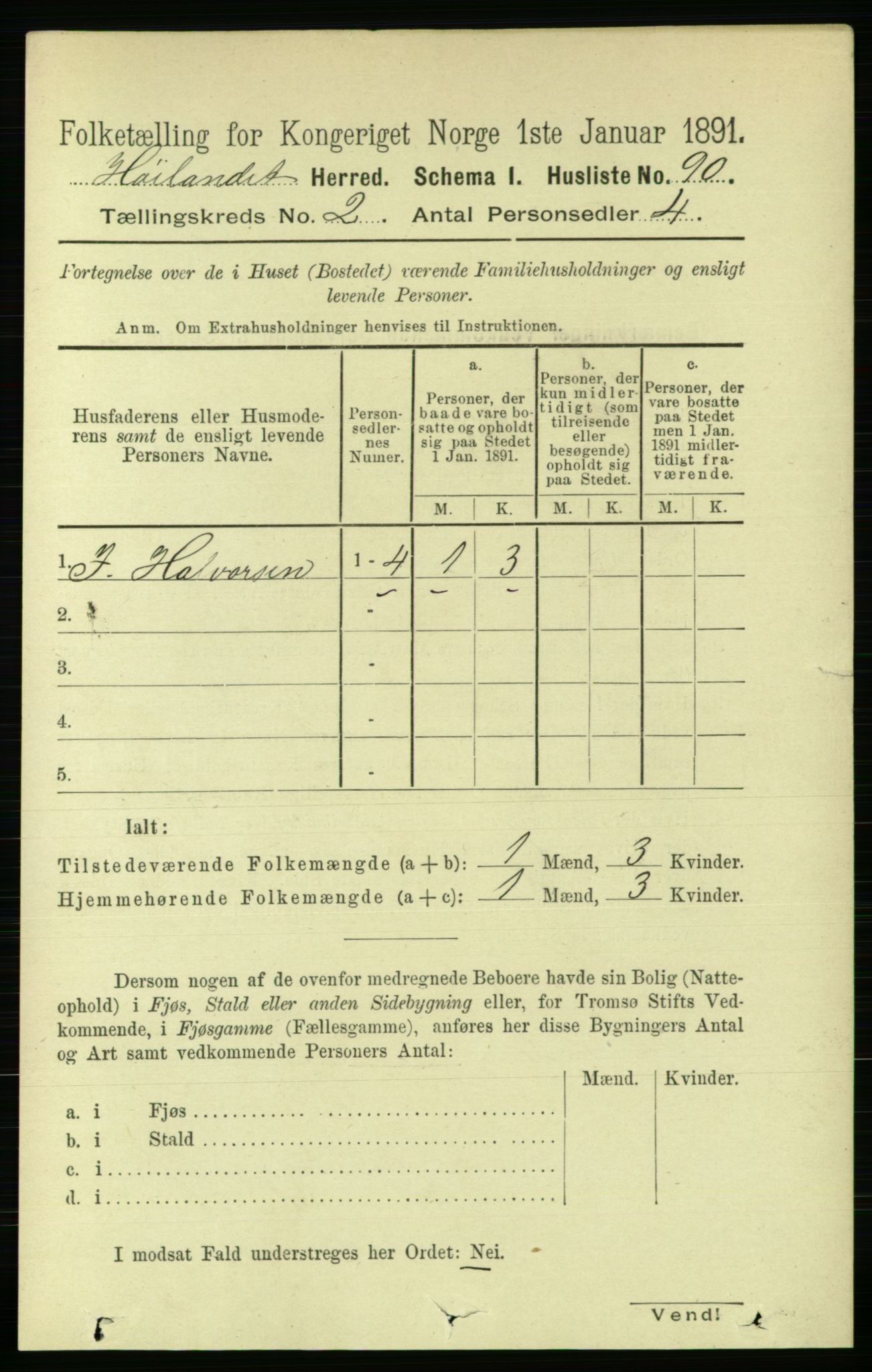 RA, 1891 census for 1651 Hølonda, 1891, p. 822