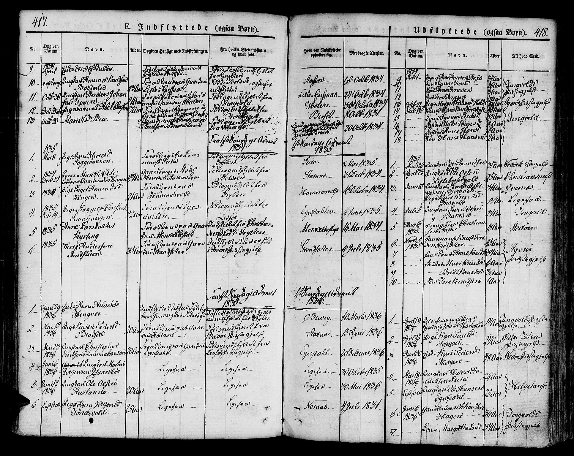 Ministerialprotokoller, klokkerbøker og fødselsregistre - Møre og Romsdal, SAT/A-1454/551/L0624: Parish register (official) no. 551A04, 1831-1845, p. 417-418
