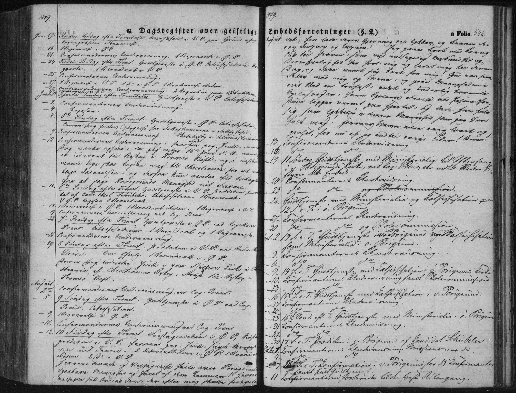 Porsgrunn kirkebøker , AV/SAKO-A-104/F/Fa/L0006: Parish register (official) no. 6, 1841-1857, p. 546