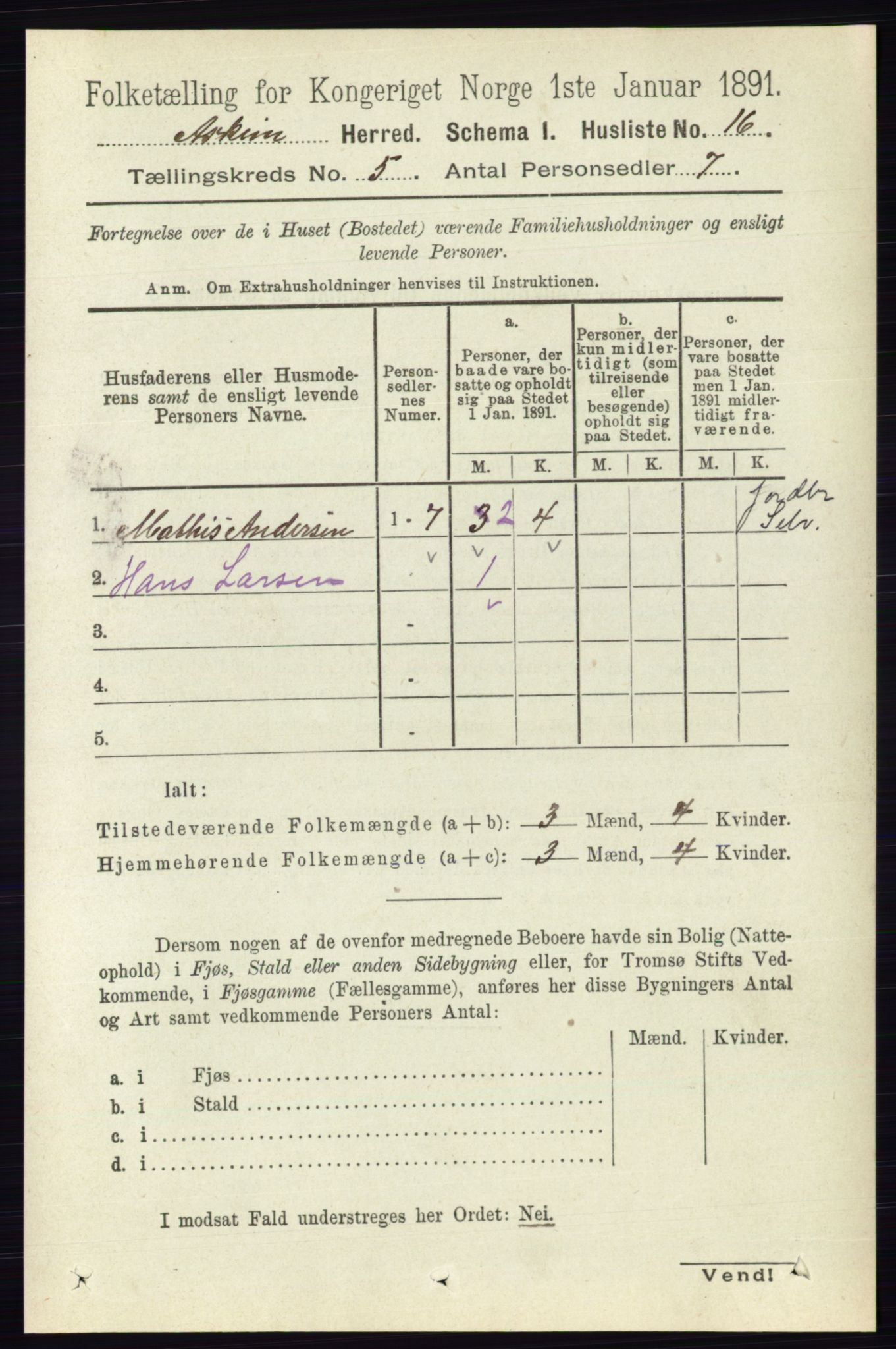 RA, 1891 census for 0124 Askim, 1891, p. 589