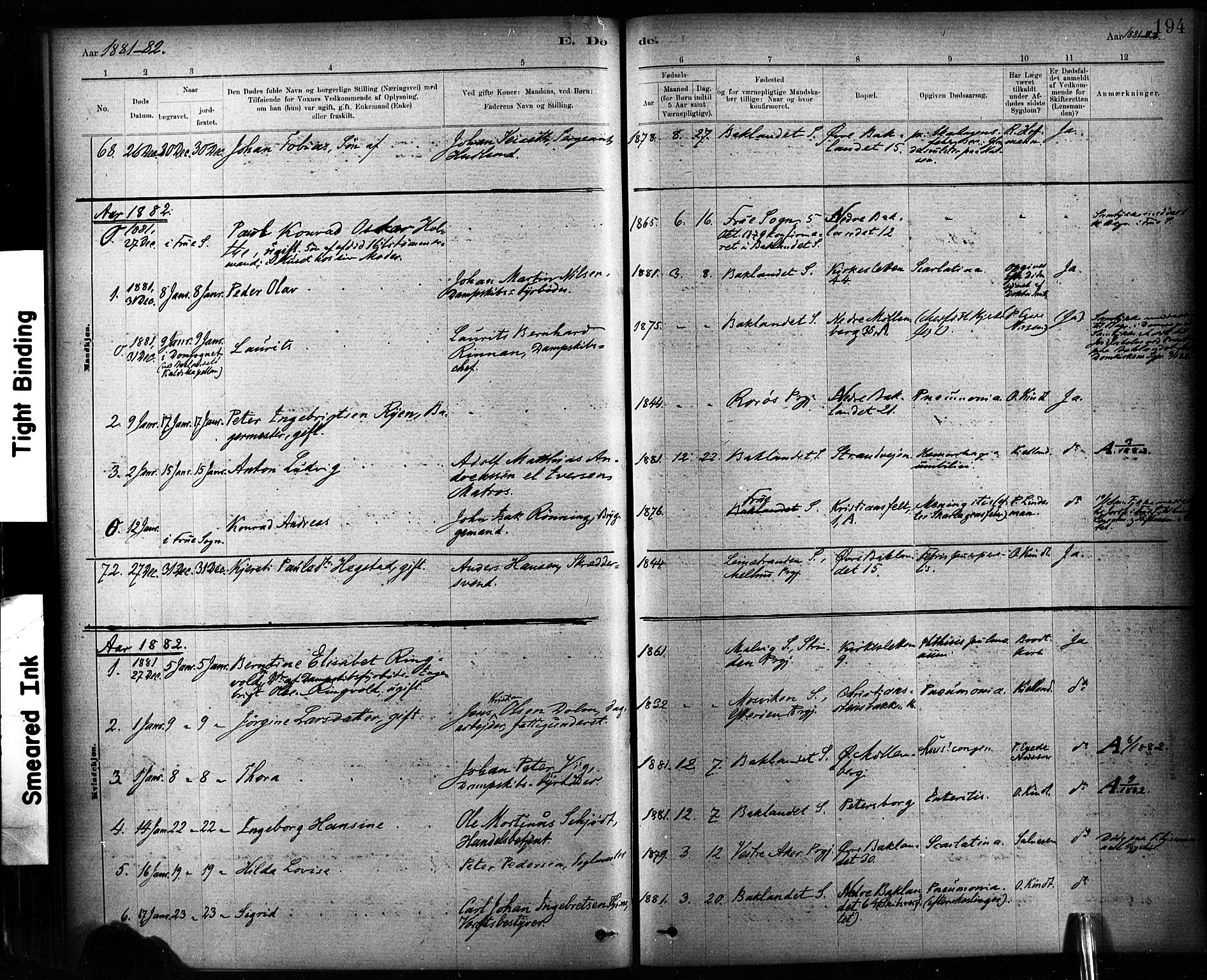Ministerialprotokoller, klokkerbøker og fødselsregistre - Sør-Trøndelag, SAT/A-1456/604/L0189: Parish register (official) no. 604A10, 1878-1892, p. 194