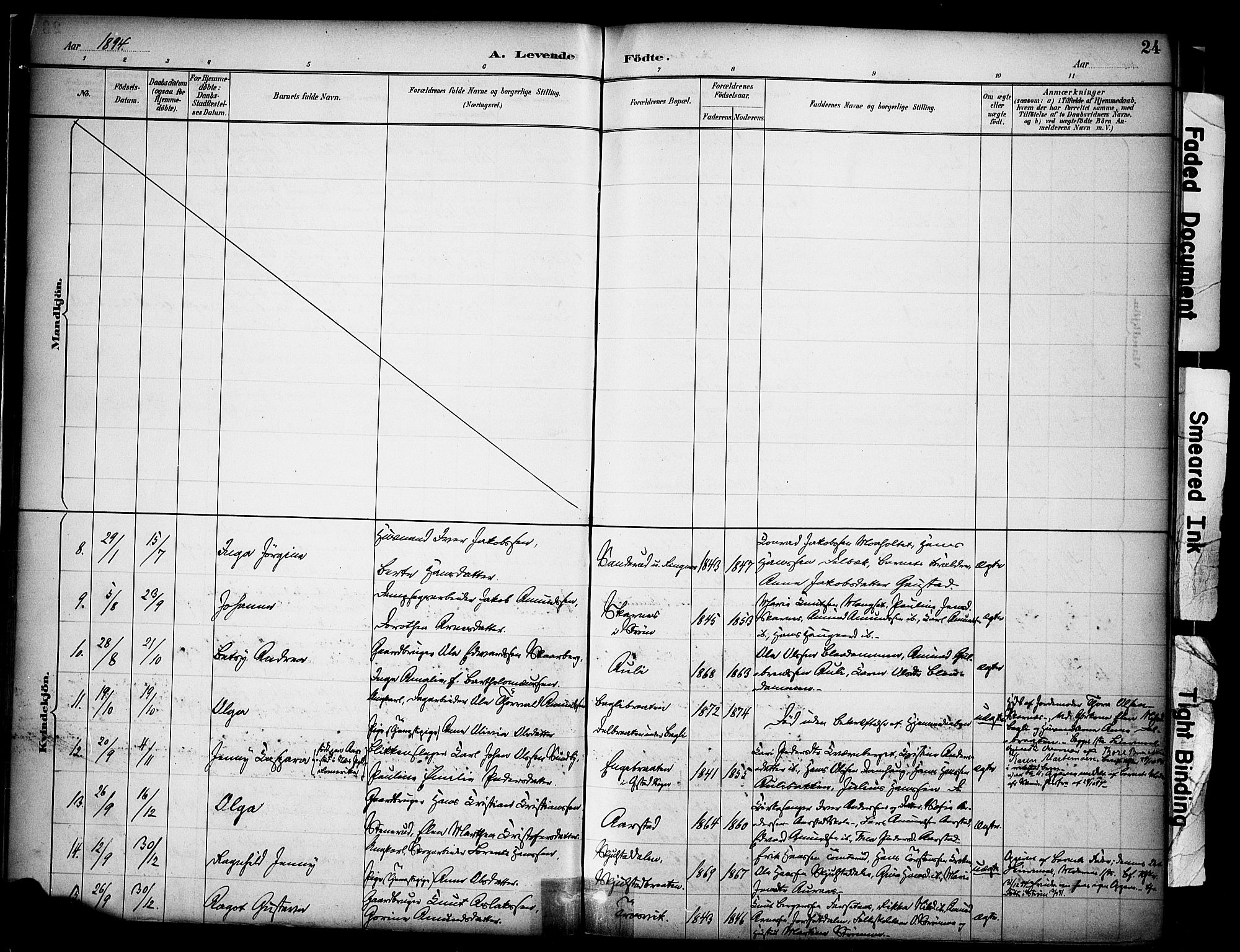 Sør-Odal prestekontor, AV/SAH-PREST-030/H/Ha/Haa/L0009: Parish register (official) no. 9, 1886-1926, p. 24